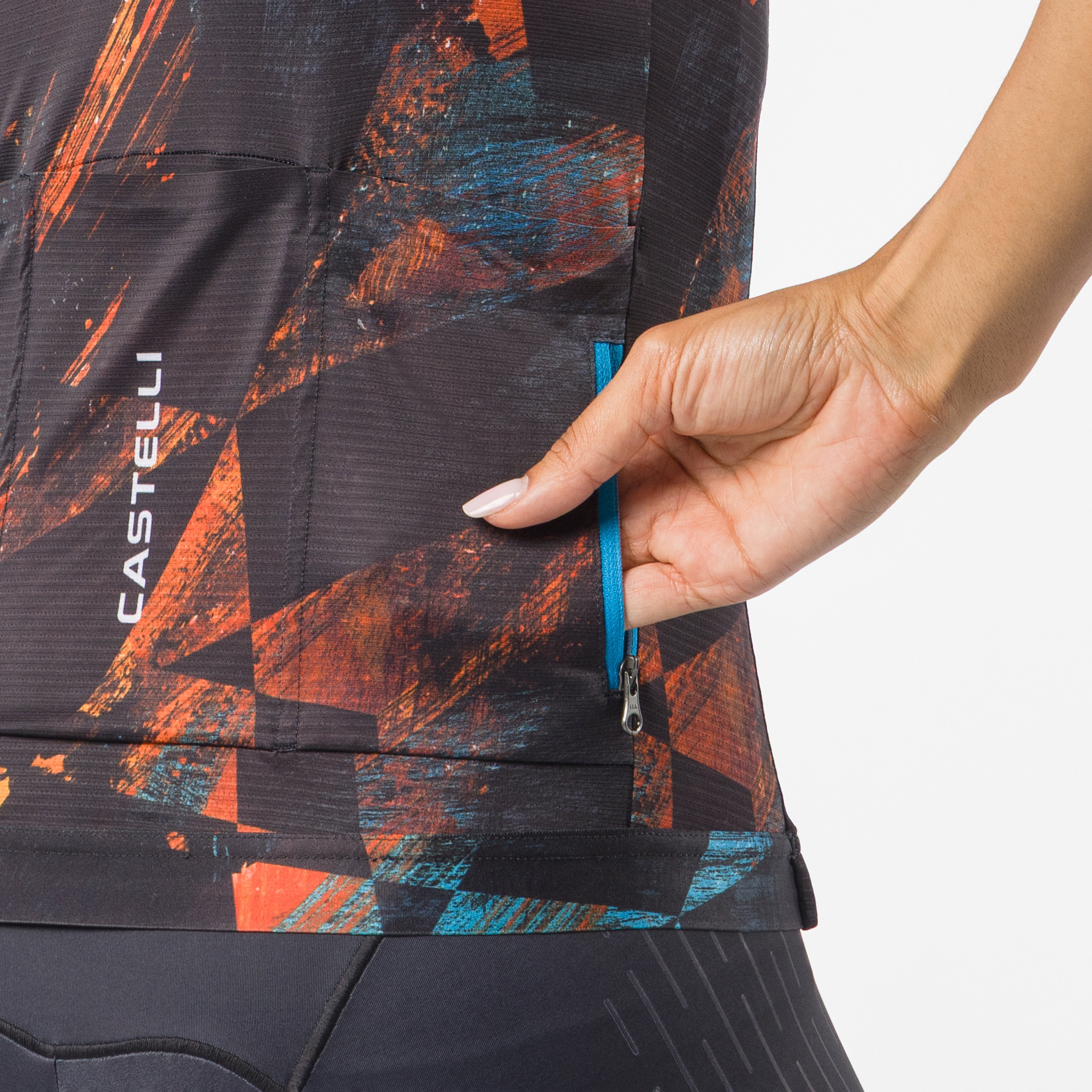 Photofinish espresso 2 w jersey limited edition - black zip - castelli