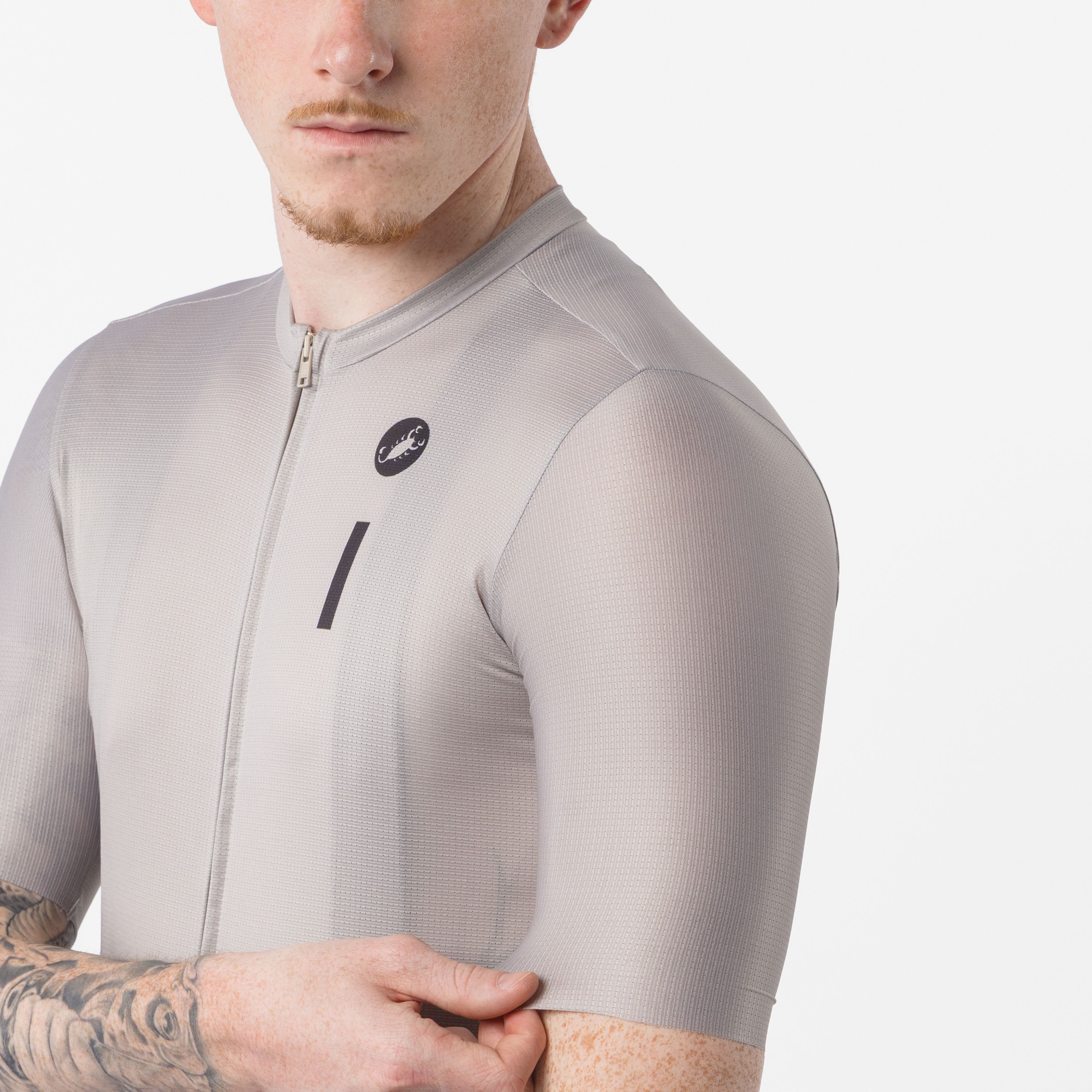 Drittone logo jersey - clay/belgian blue - castelli