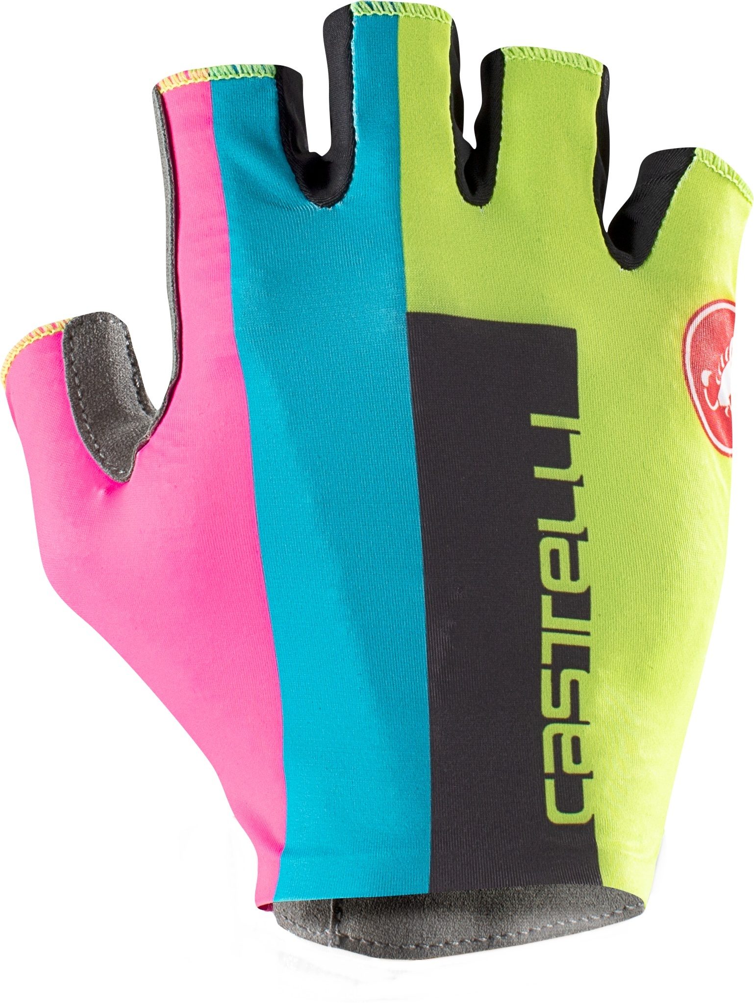 Competizione 2 glove - electric lime/black-blue-magen - castelli