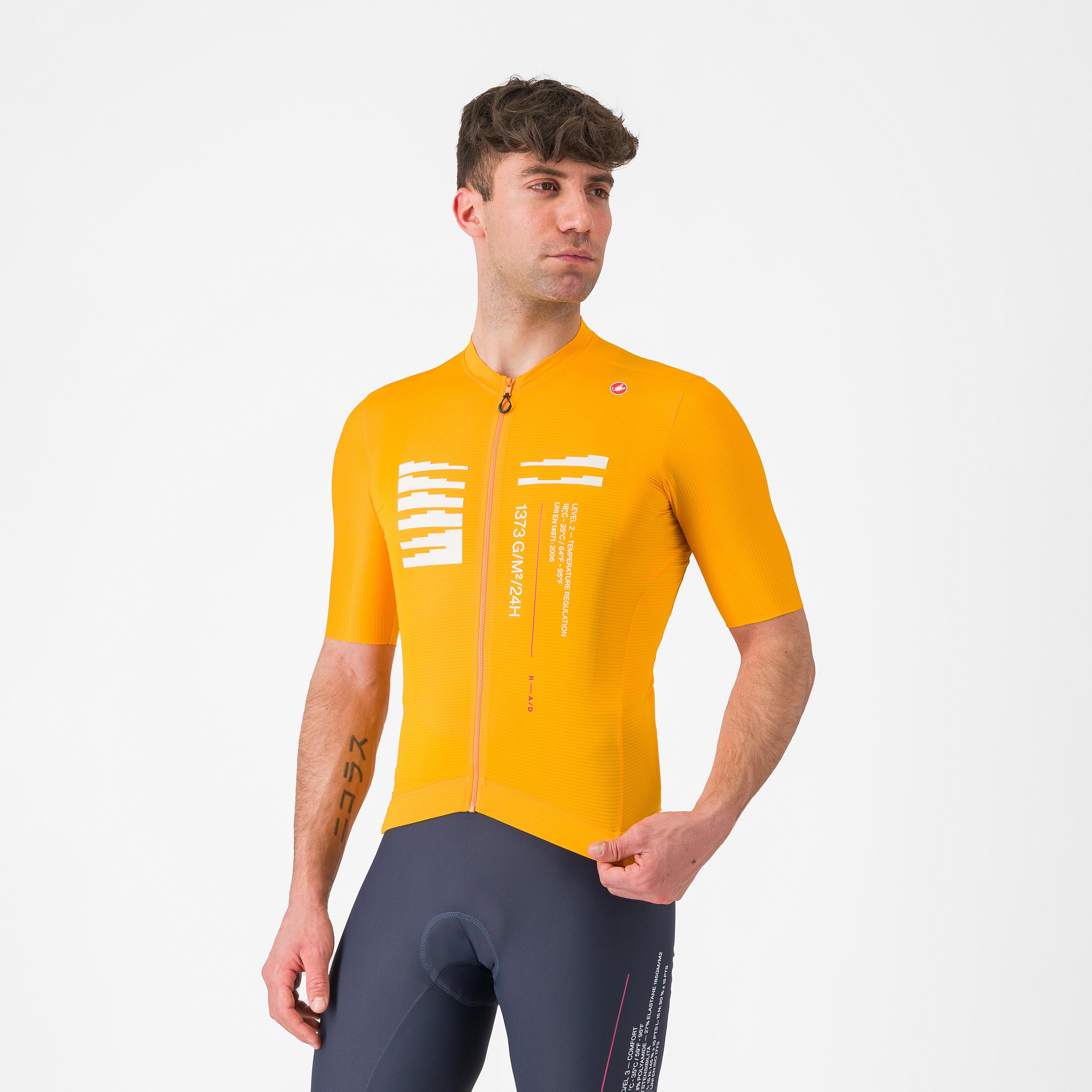 Espresso r-a/d jersey - vivid orange - castelli
