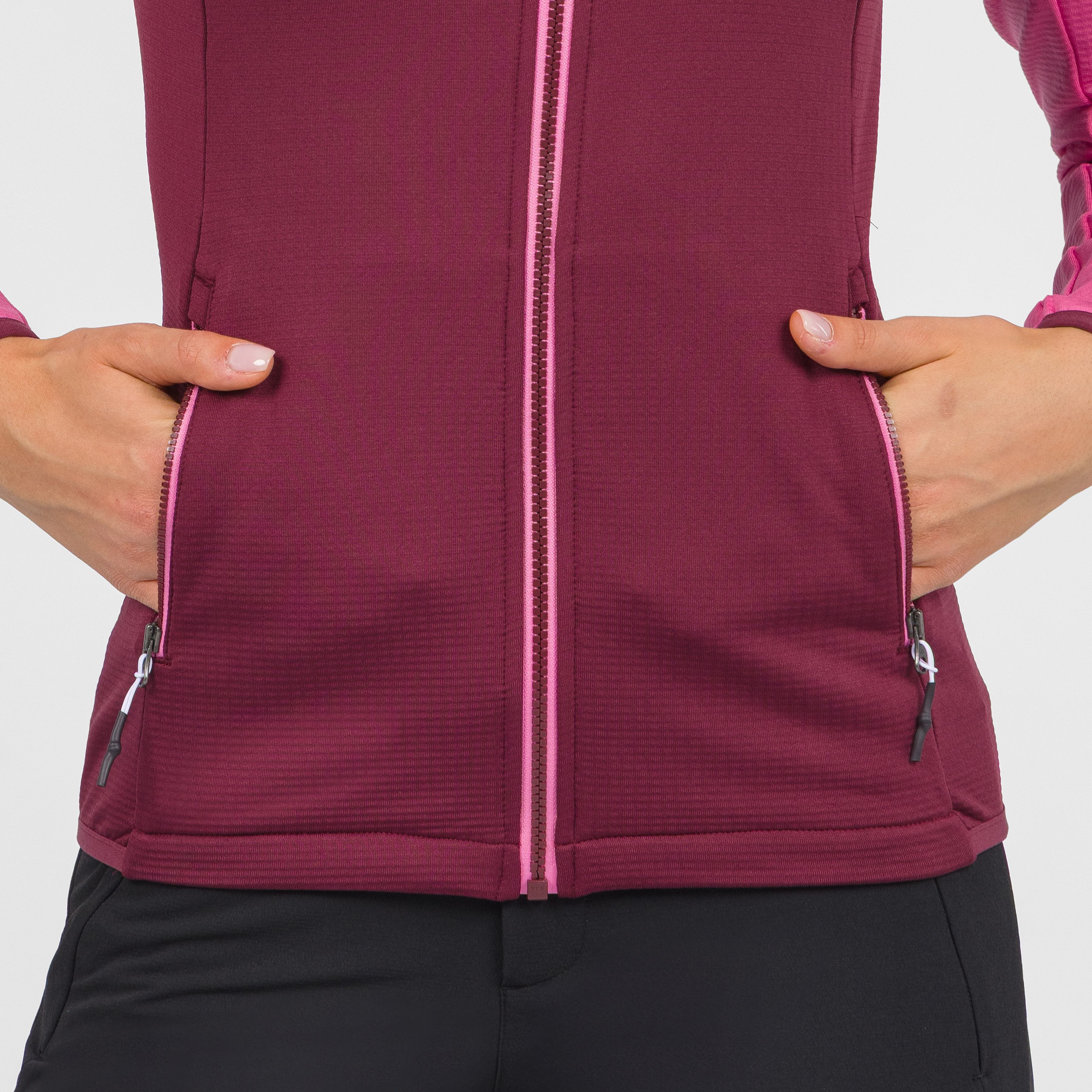 Odle evo w full zip fleece - crimson/pink power - karpos