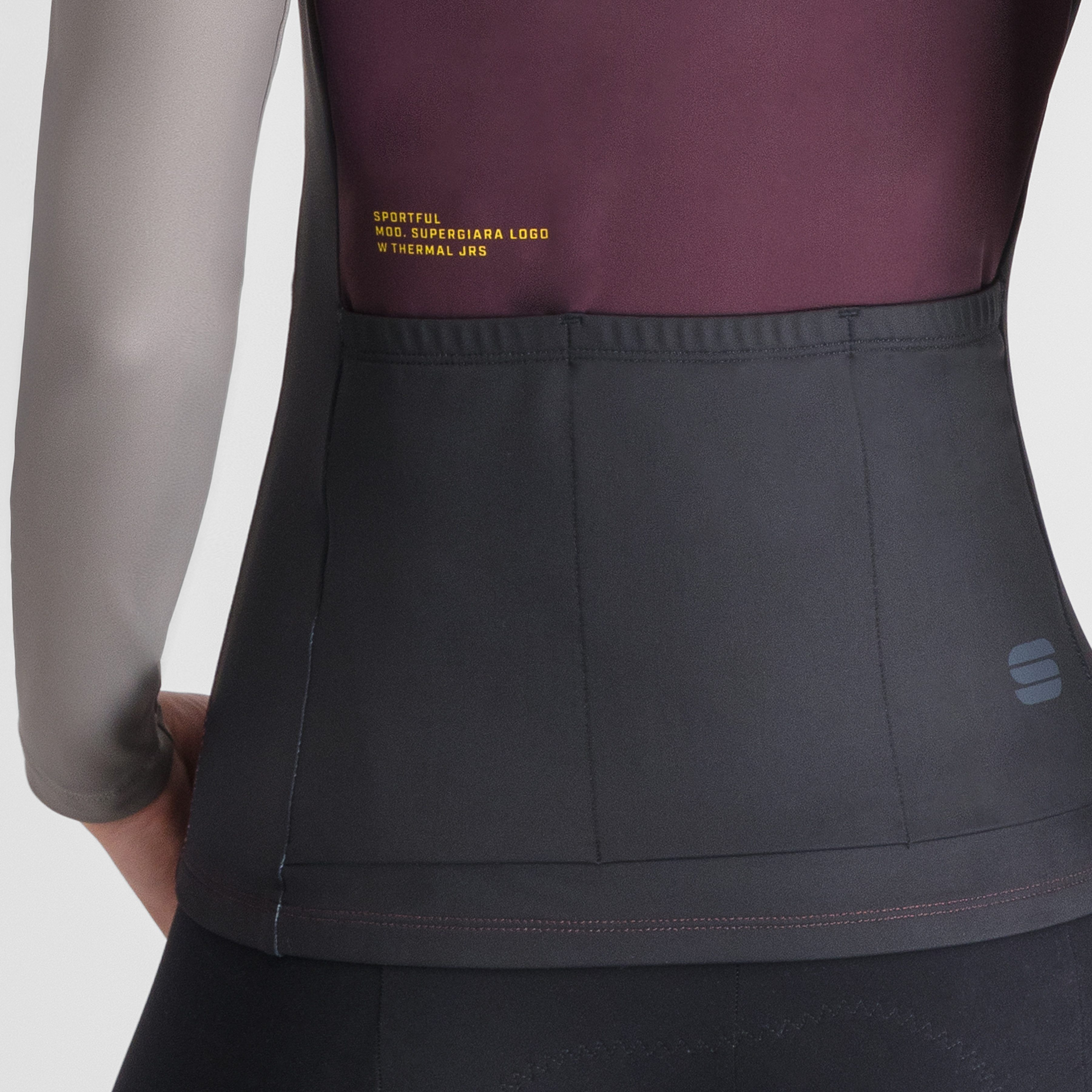 Supergiara logo thermal w jersey - deep bordeaux - sportful