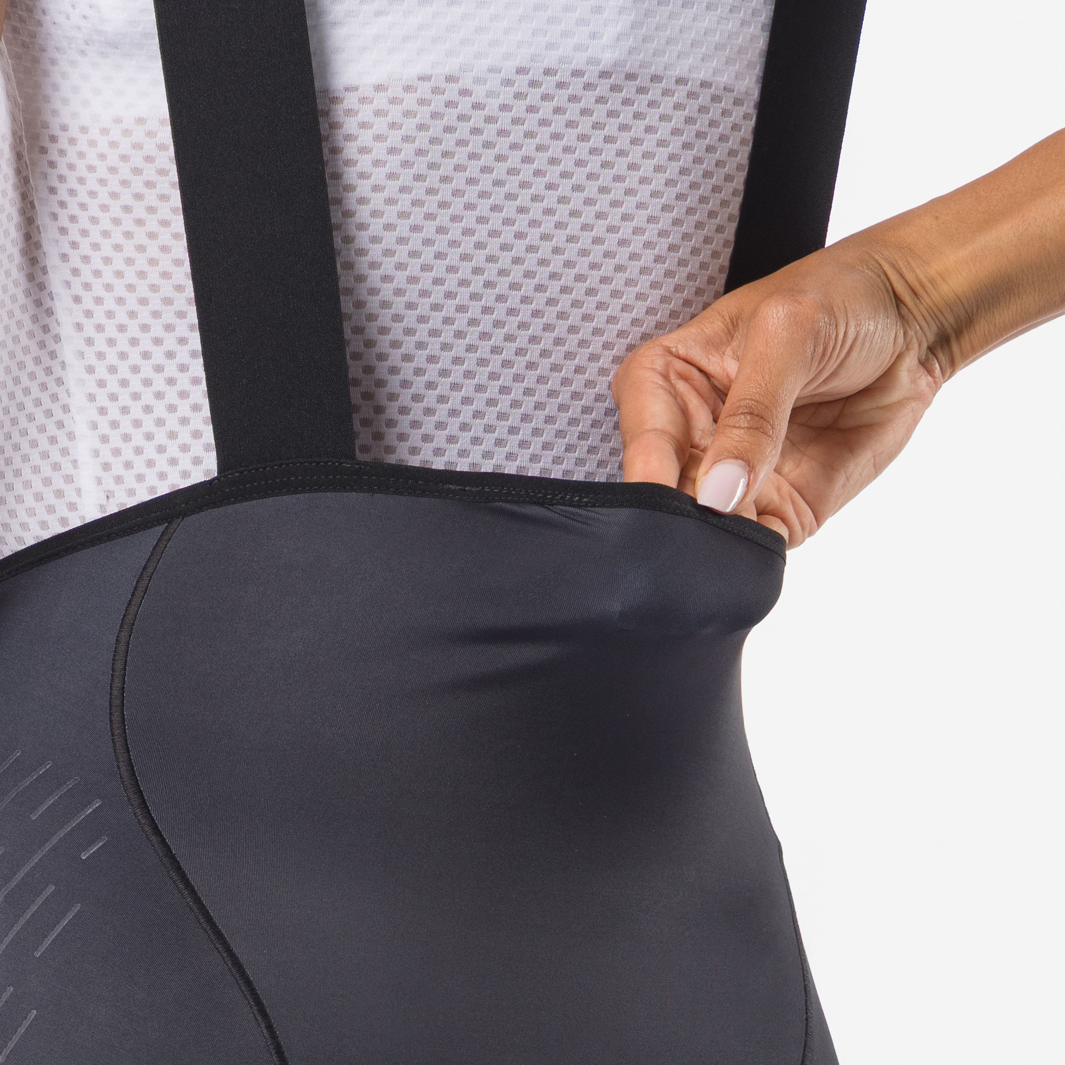 Free aero race s w bibshort con pressatura - black - castelli