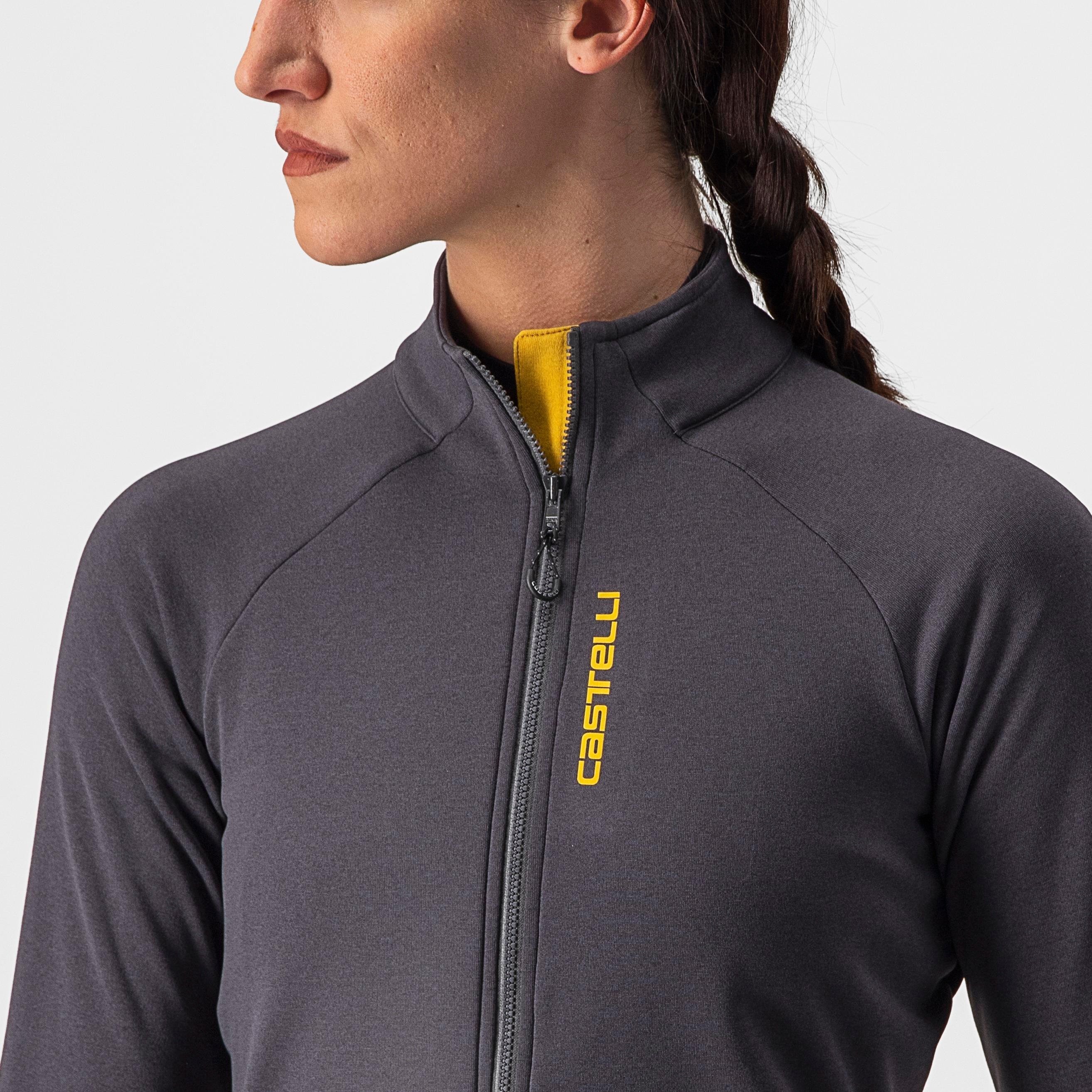 Unlimited trail w jersey - dark gray/goldenrod - castelli