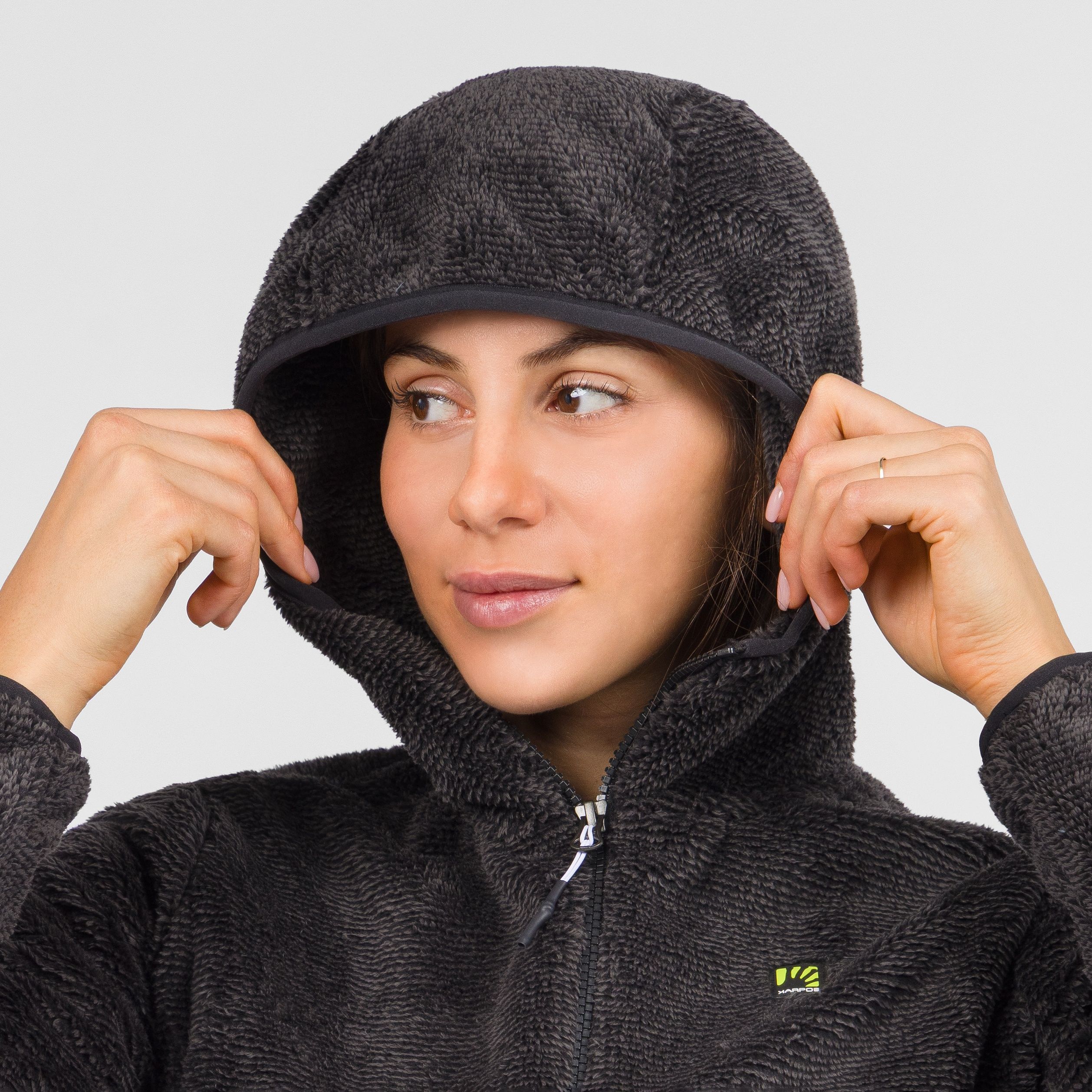 Vertice hoodie w fleece - black - karpos