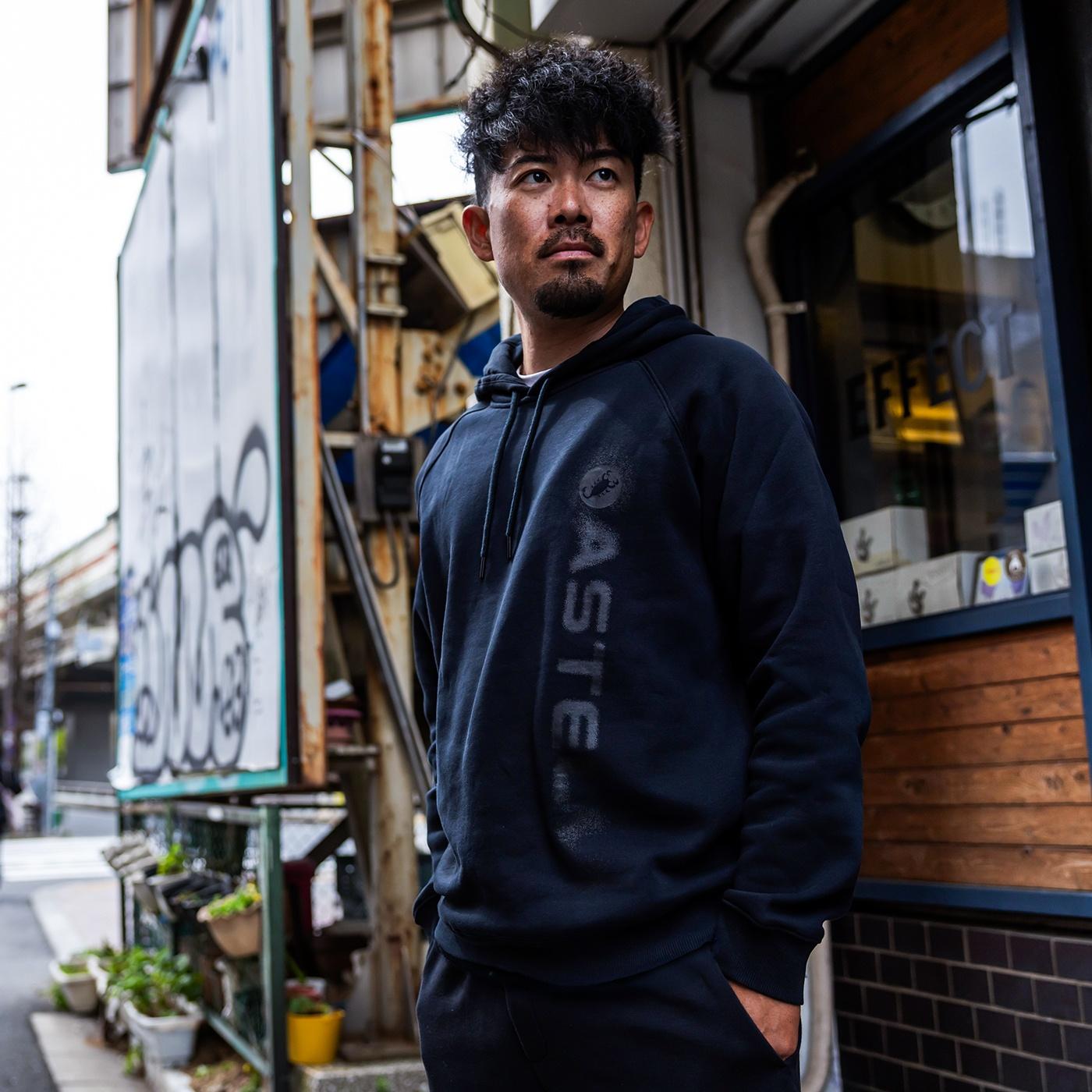 Vertical logo hoody - black - castelli