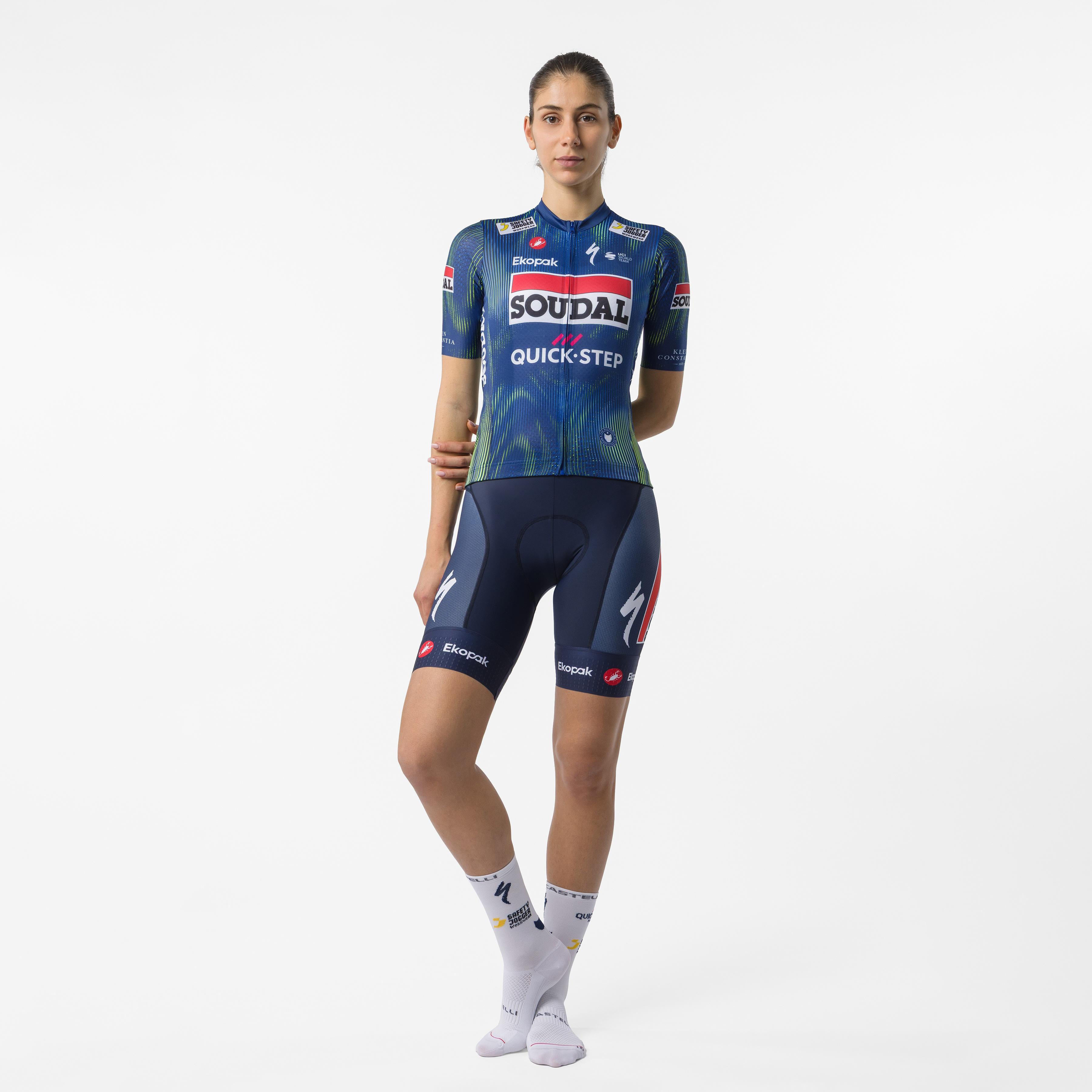 Competizione 4 w jersey - blue/electric lime - castelli