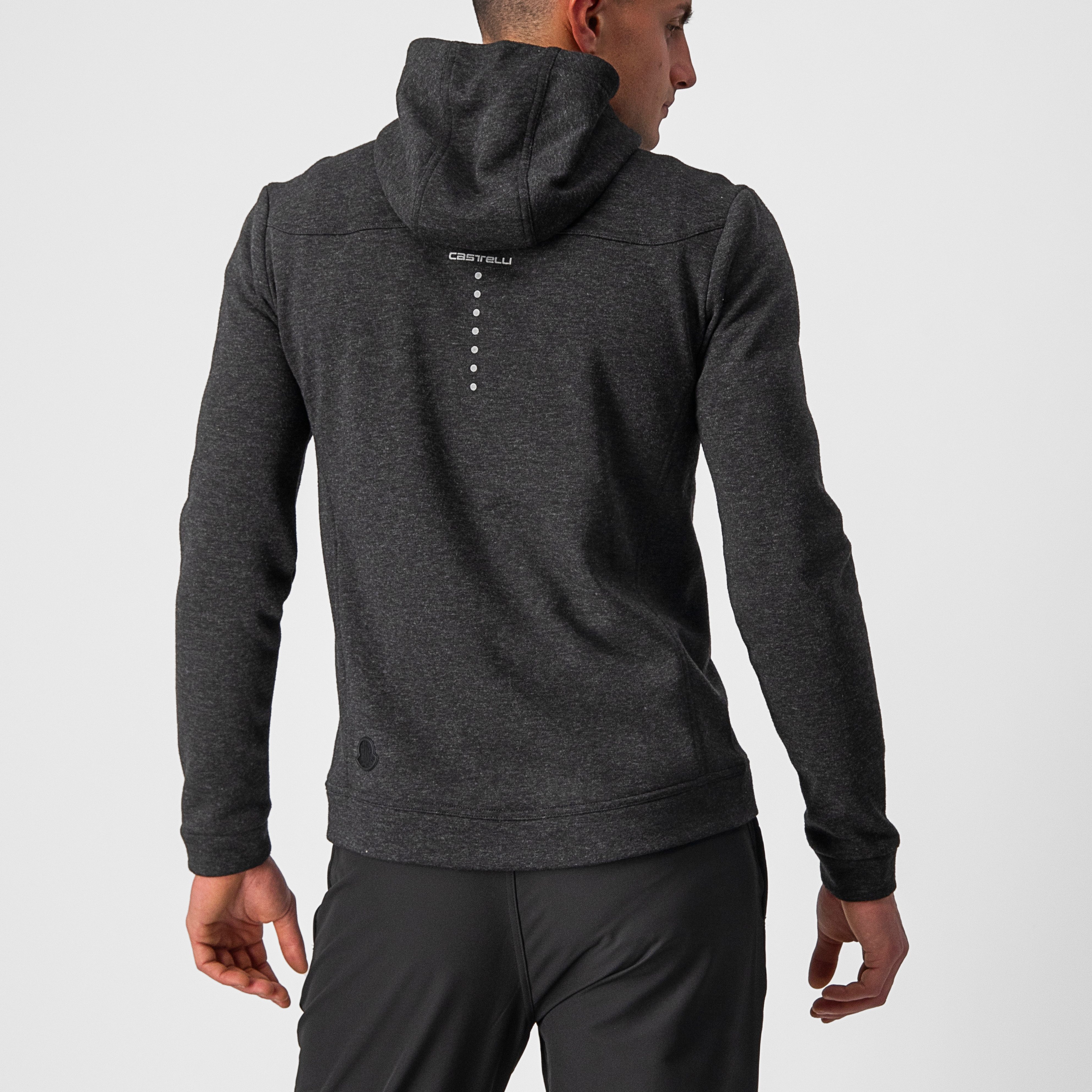 Milano full zip fleece - melange light black - castelli