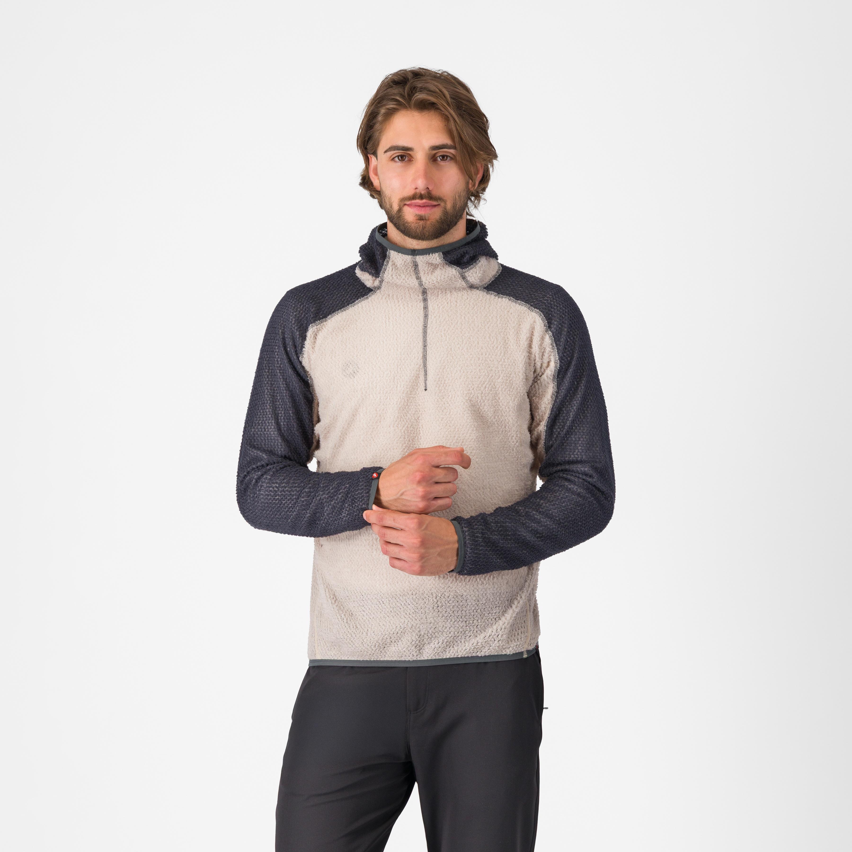 Castelli alpha fleece hoody - silver gray/dark gray - castelli