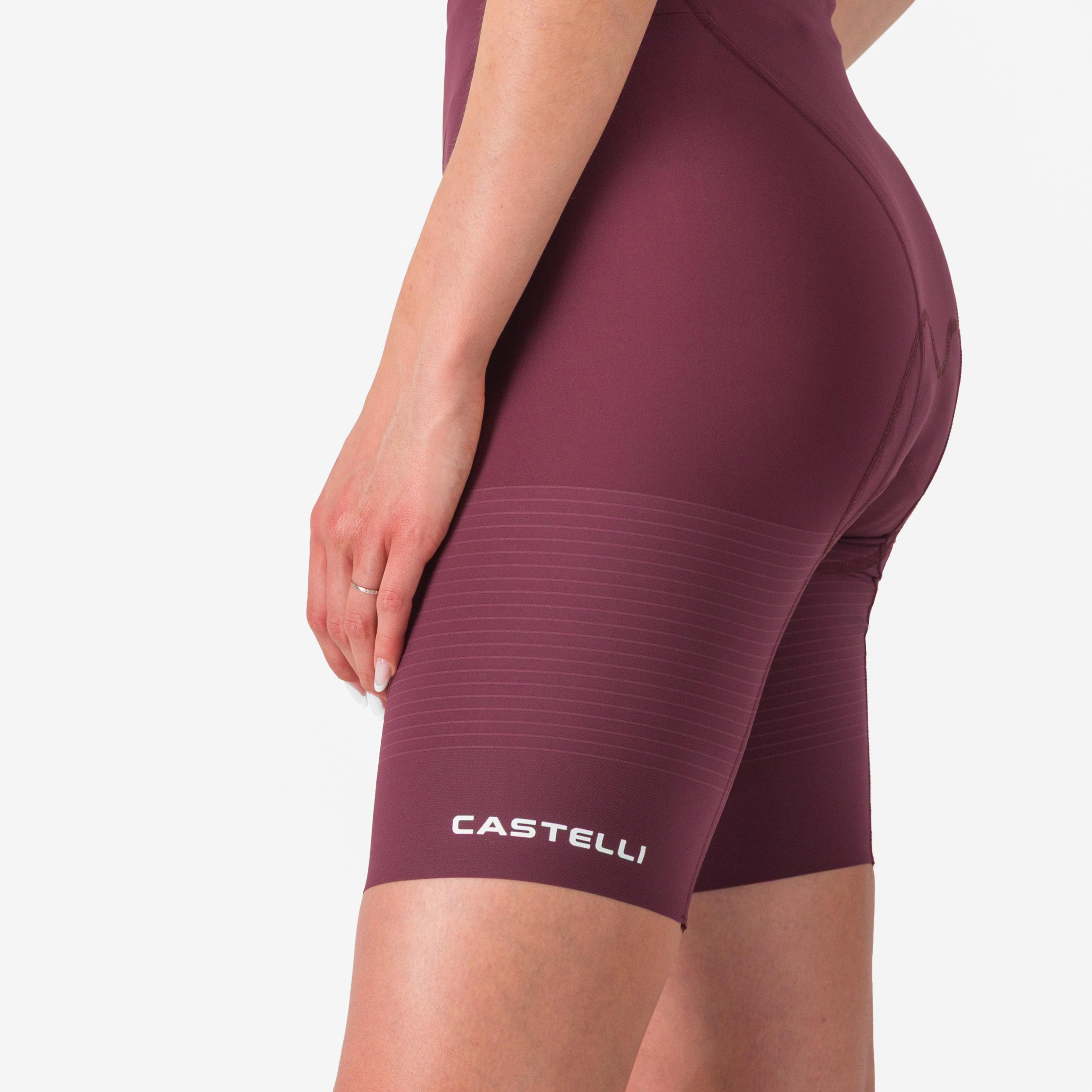 Premio evo w dt bibshort - deep bordeaux/rosa giro - castelli
