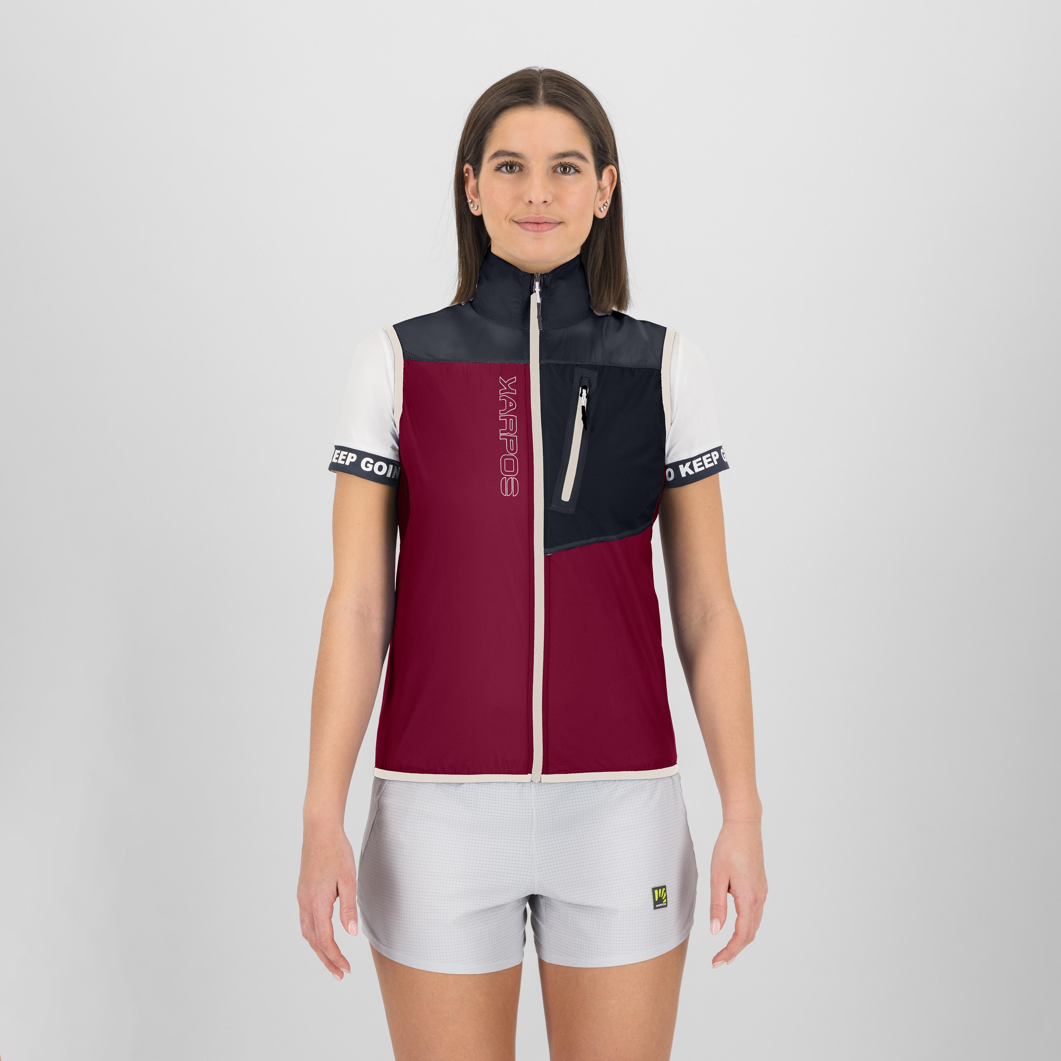 Lavaredo wind w vest - beet red/vulcan - karpos