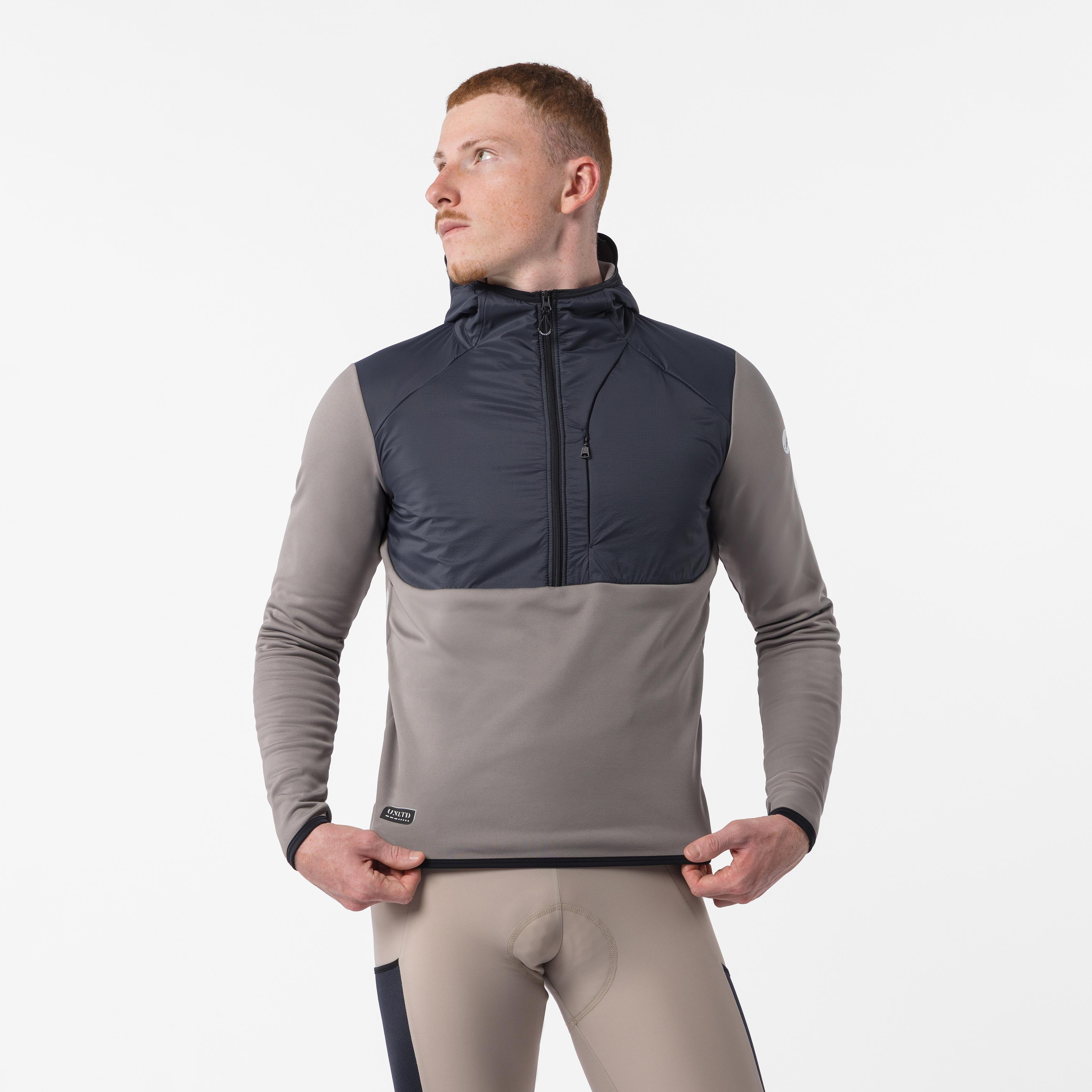 Unltd roam hoodie - nickel gray/dark gray - castelli