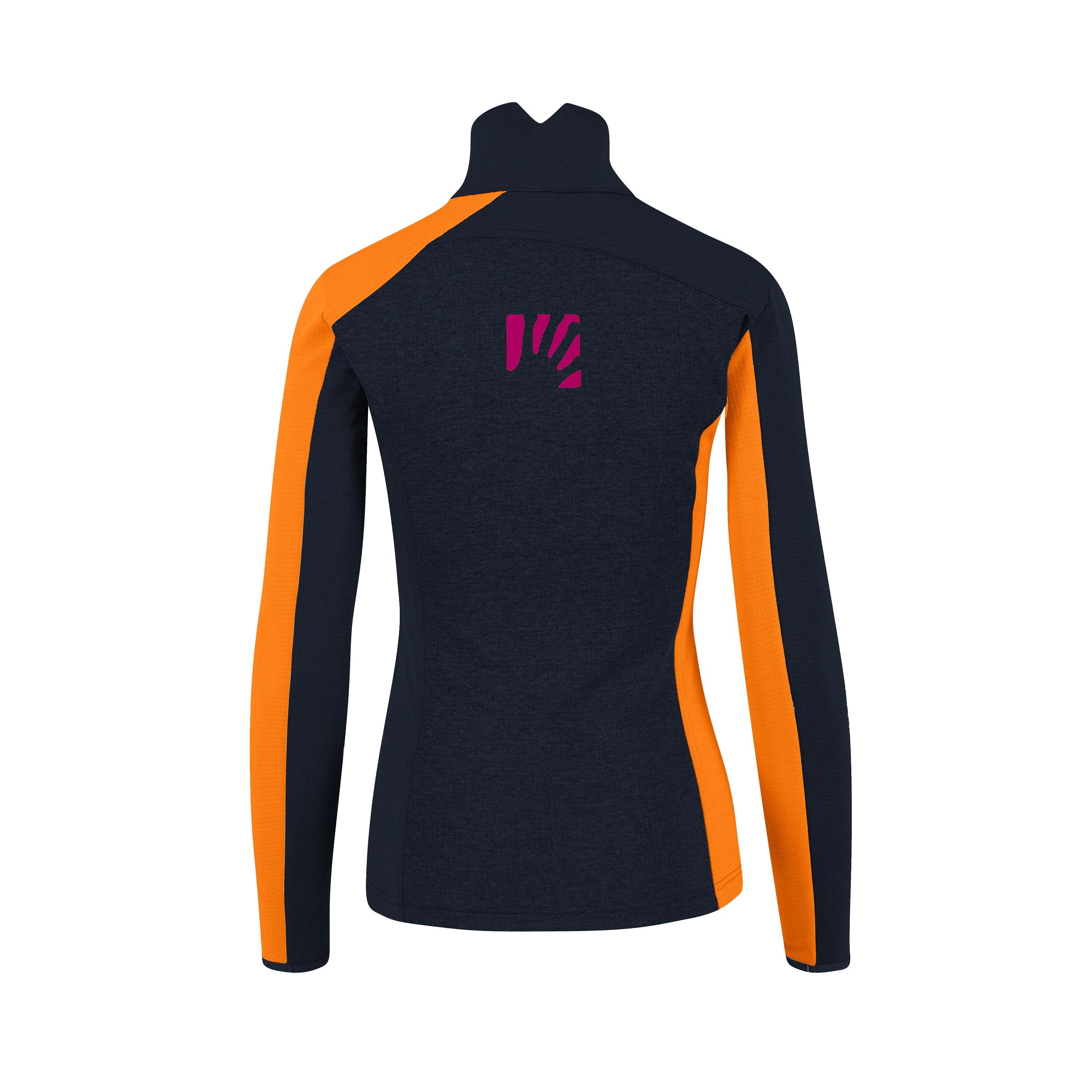 Federa half-zip w fleece - vulcan/vibrant orange - karpos
