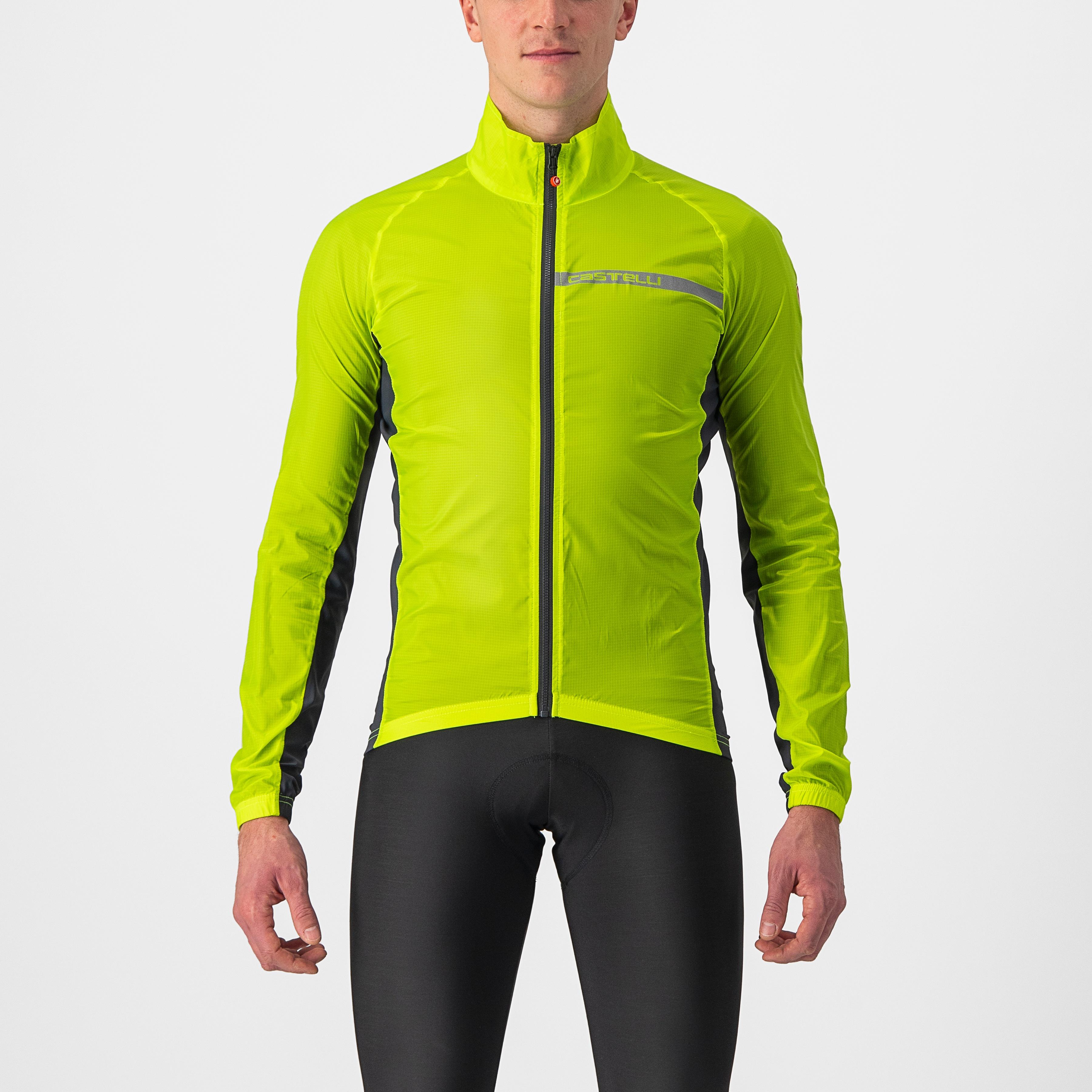 Squadra stretch jacket - electric lime/dark gray - castelli