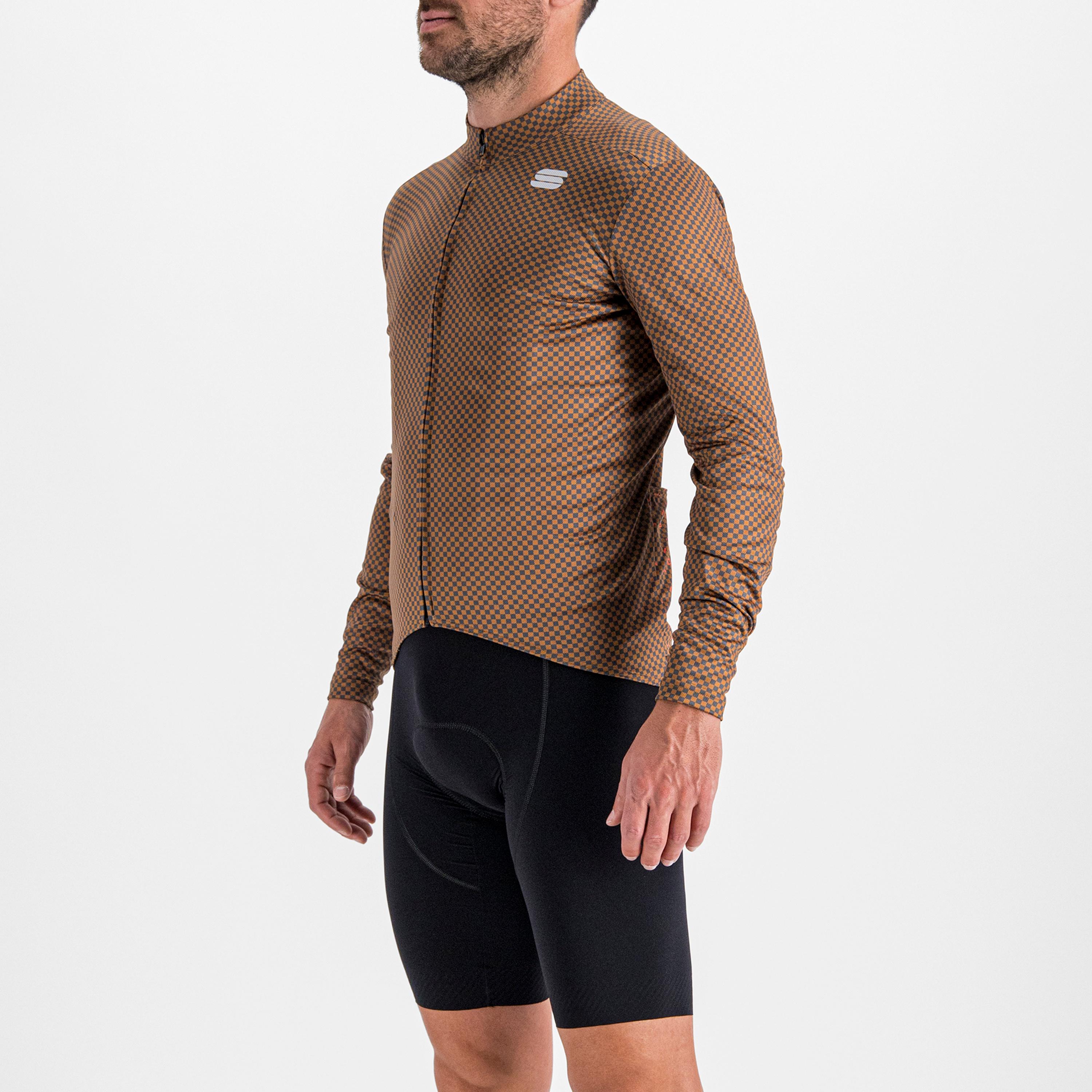 Checkmate thermal jersey - leather anthracite pompelmo - sportful