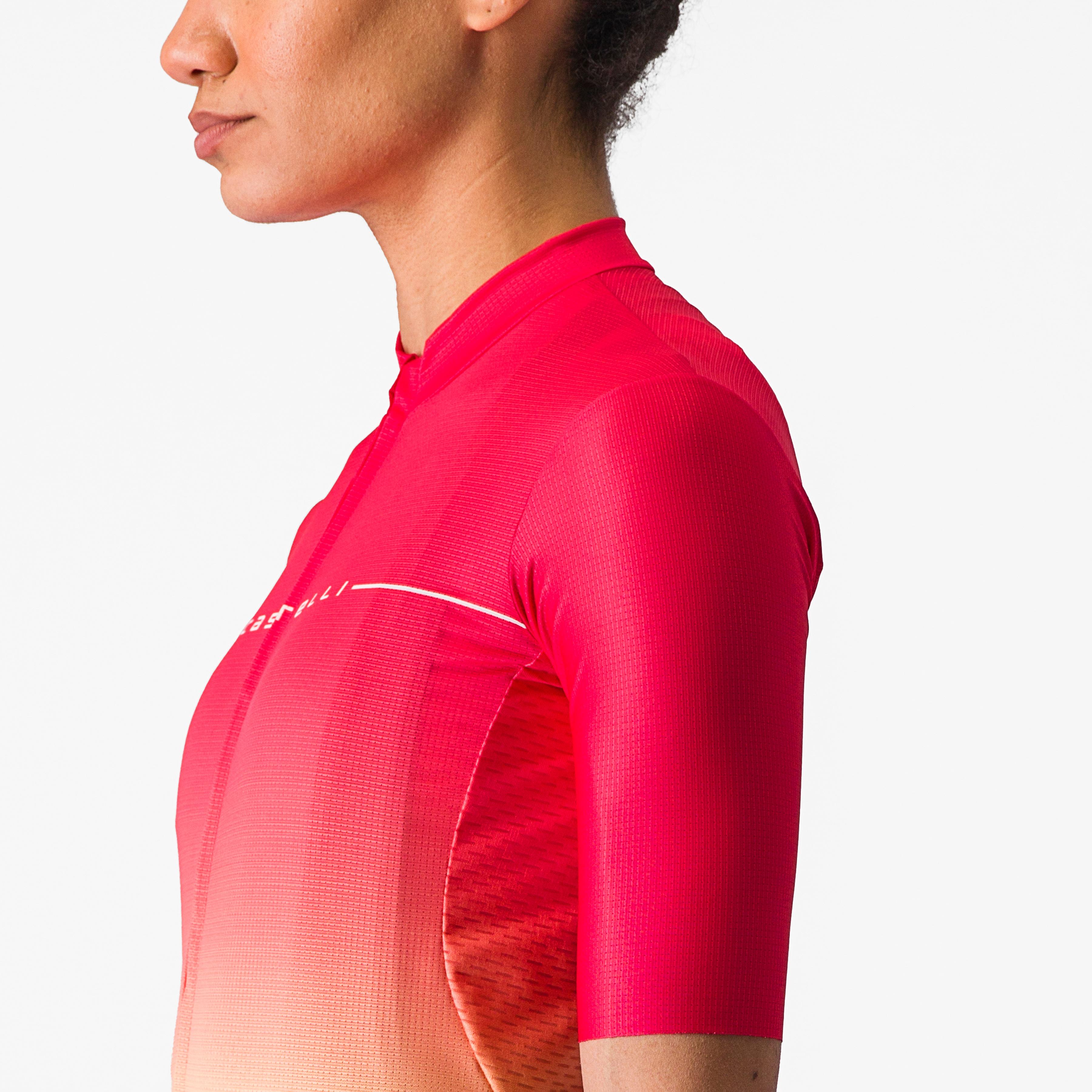 Salita jersey - hibiscus/soft orange-white - castelli