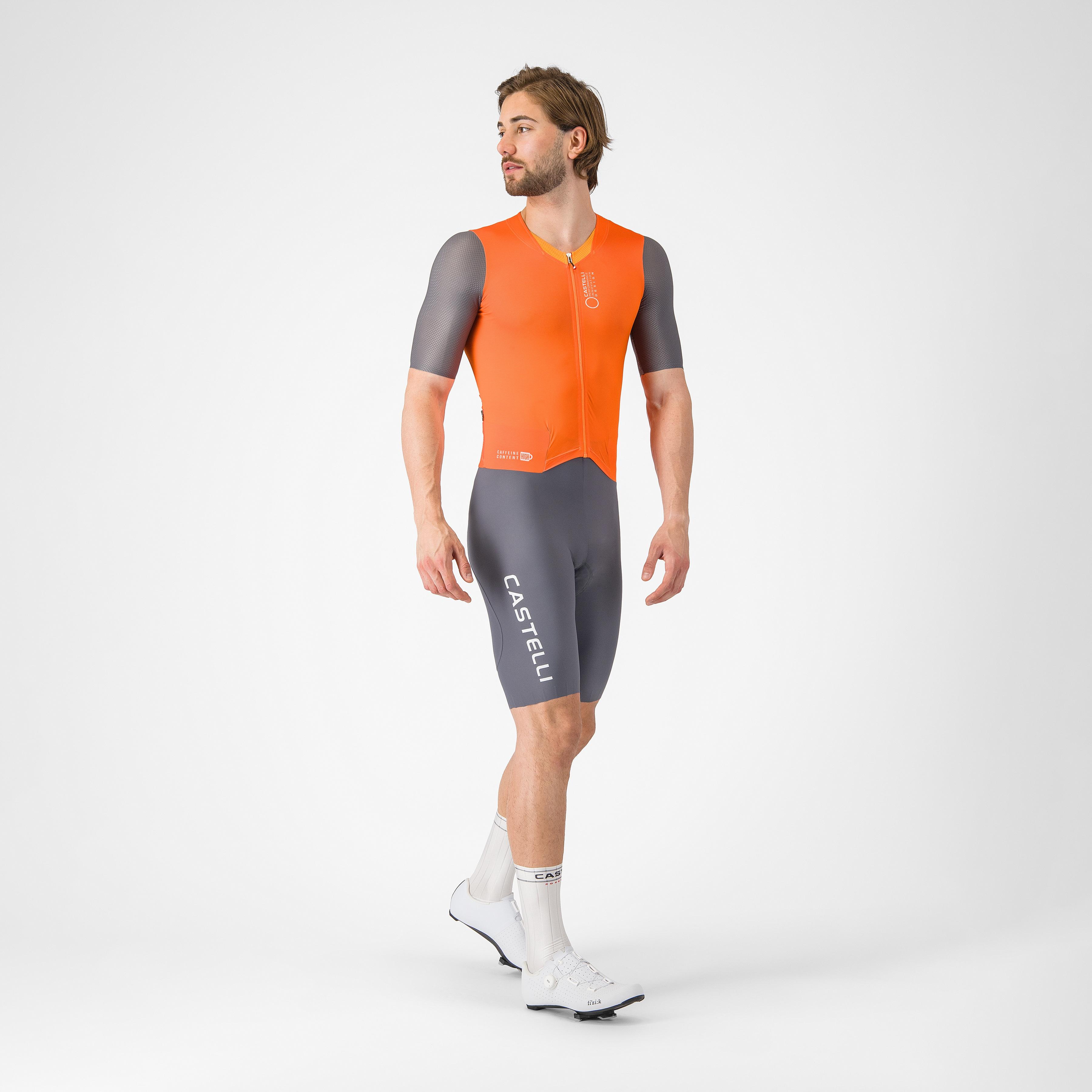 Saturday morning skinsuit - brilliant orange/vivd orange/s - castelli