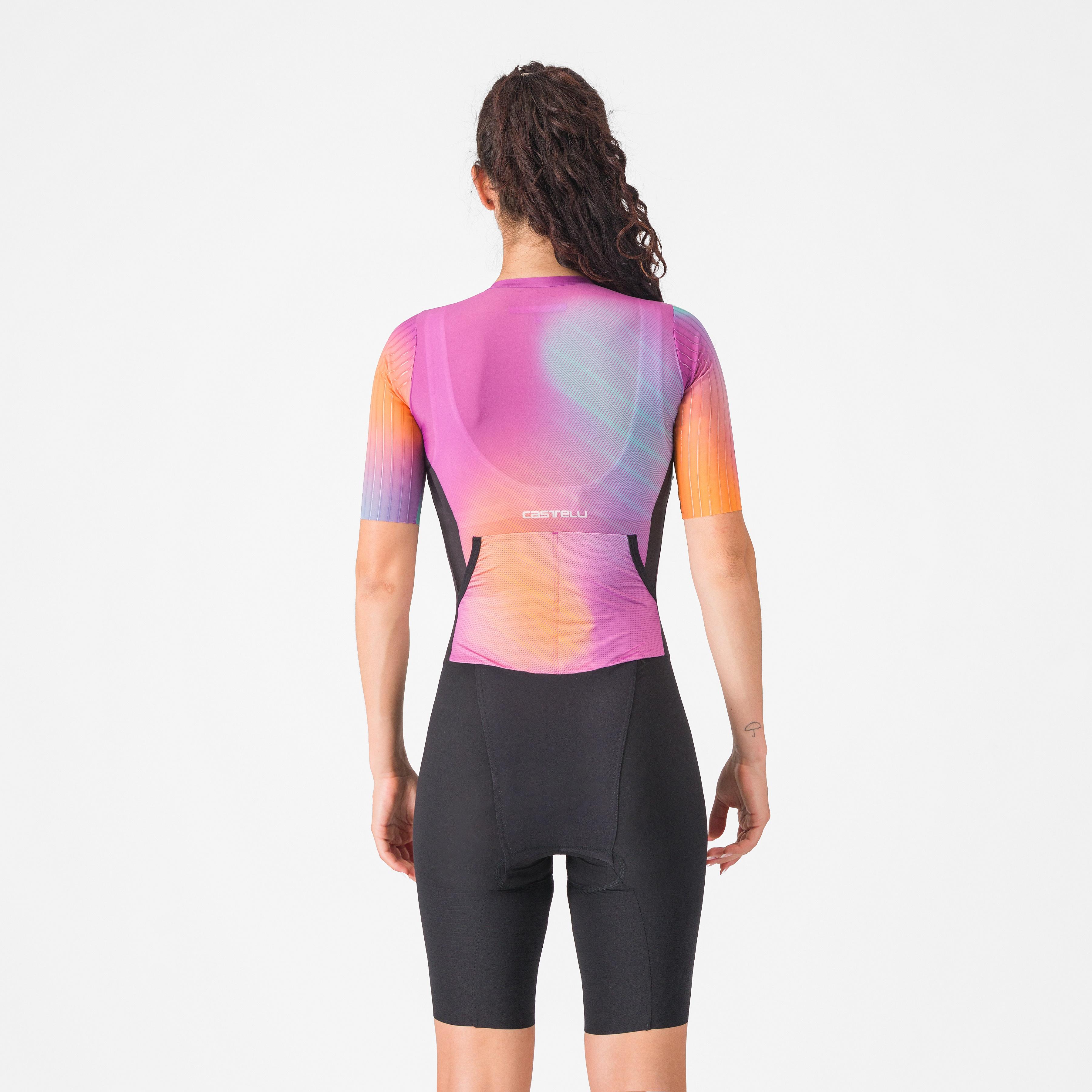 Pr 2 w speed suit - black/hortensia-vivid orange - castelli
