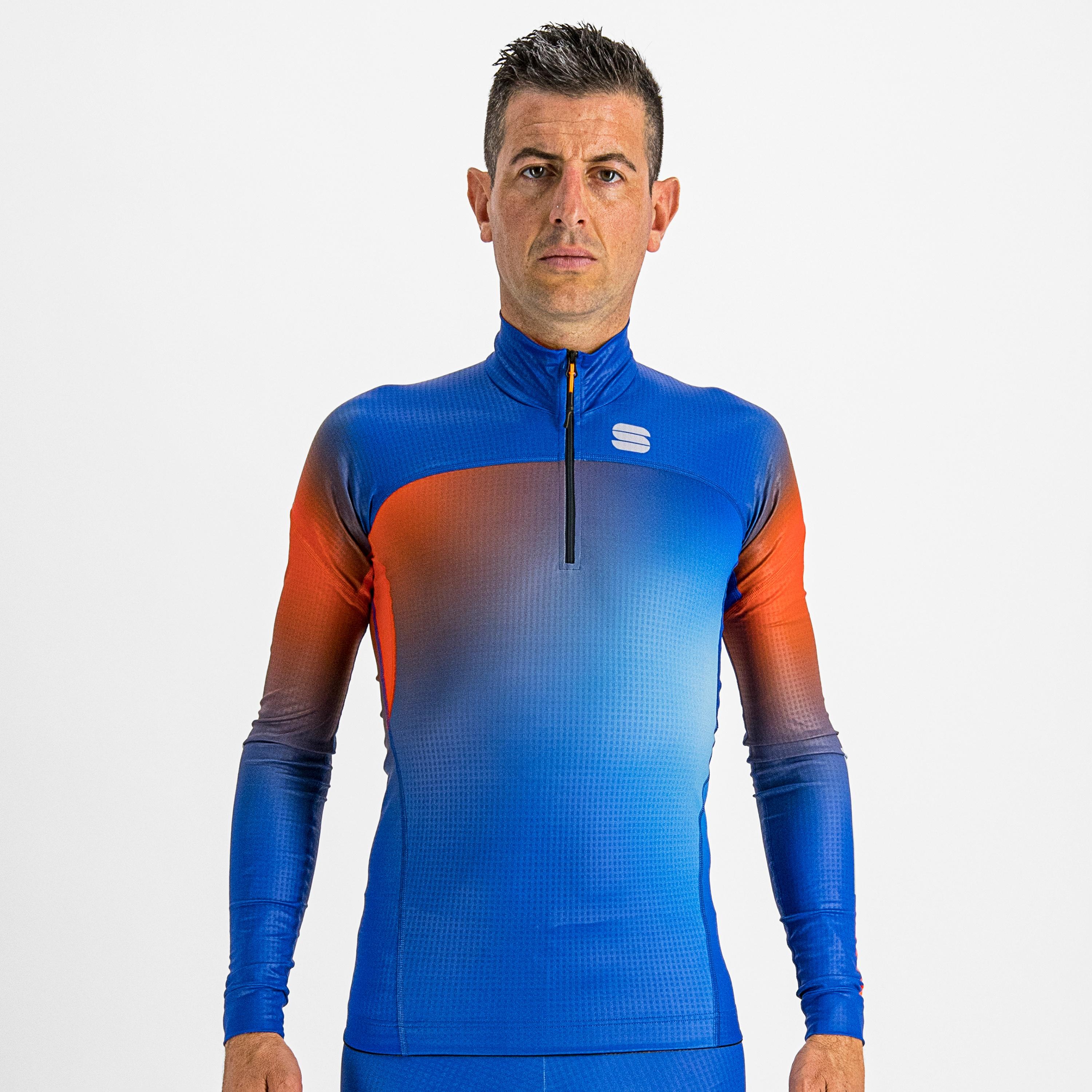 Apex jersey - blue ceramic / fire red - sportful