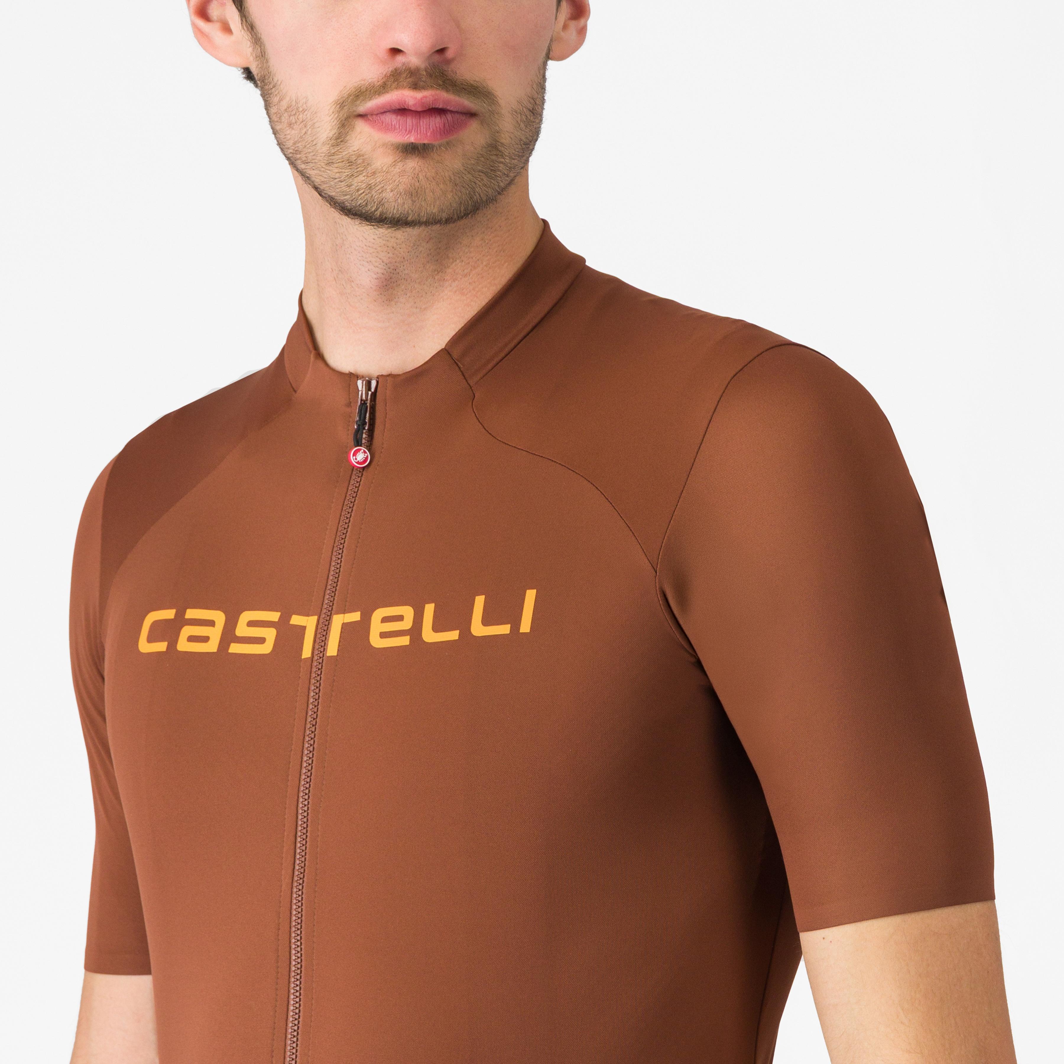 Prologo lite jersey - deep mocha/vivid orange - castelli
