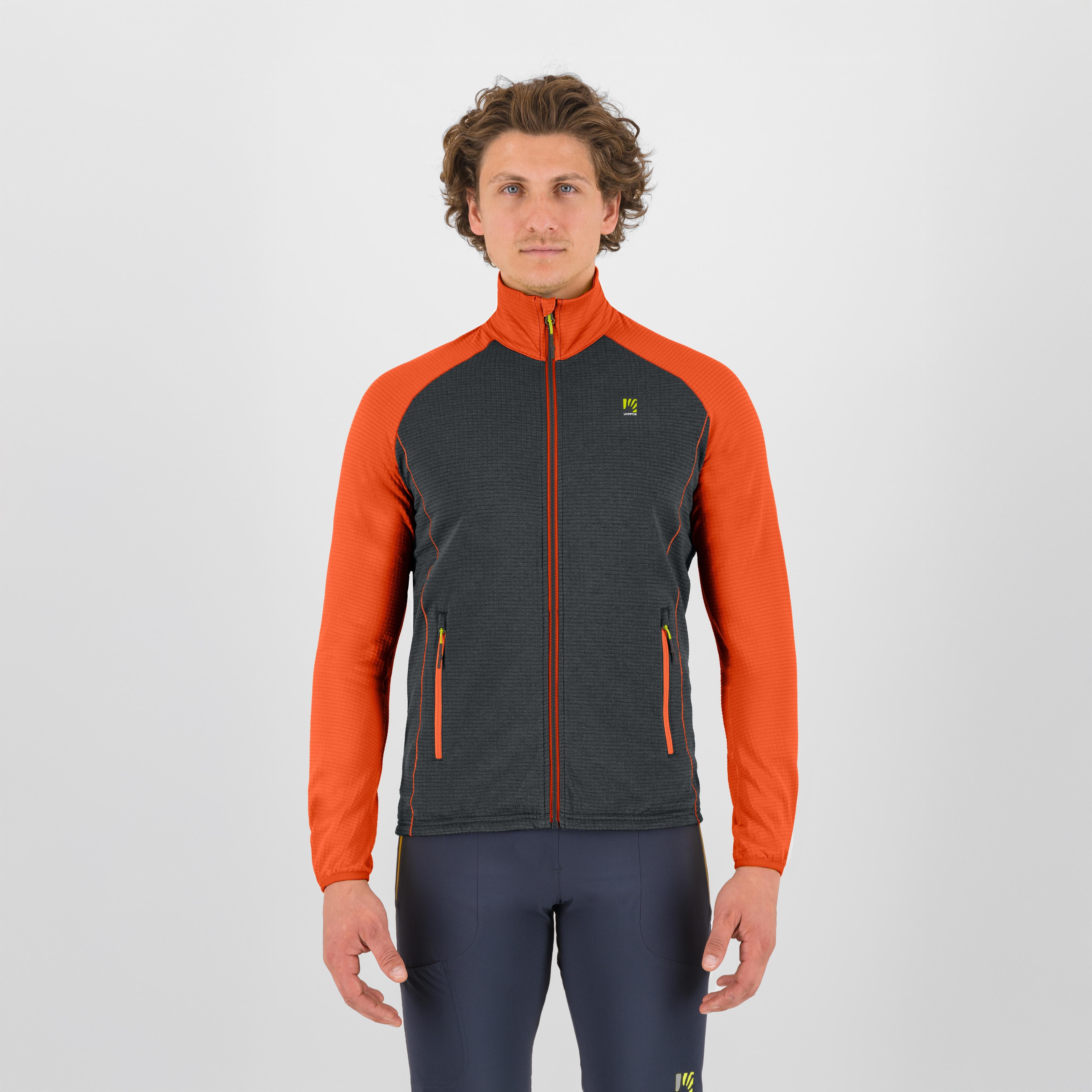 Ambrizzola full-zip - woodl.gray/orange - karpos