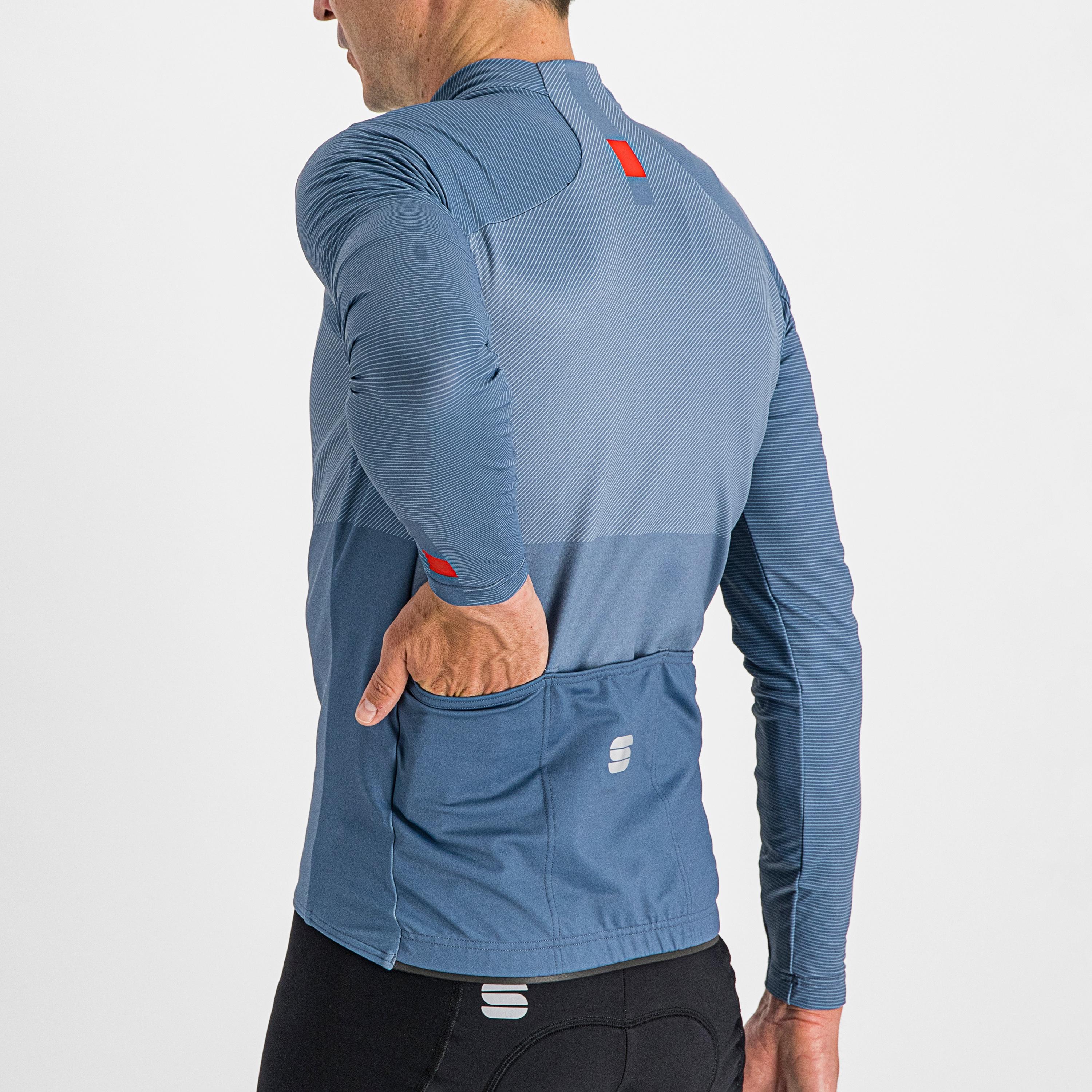 Bodyfit pro thermal jersey - blue sea red fire - sportful