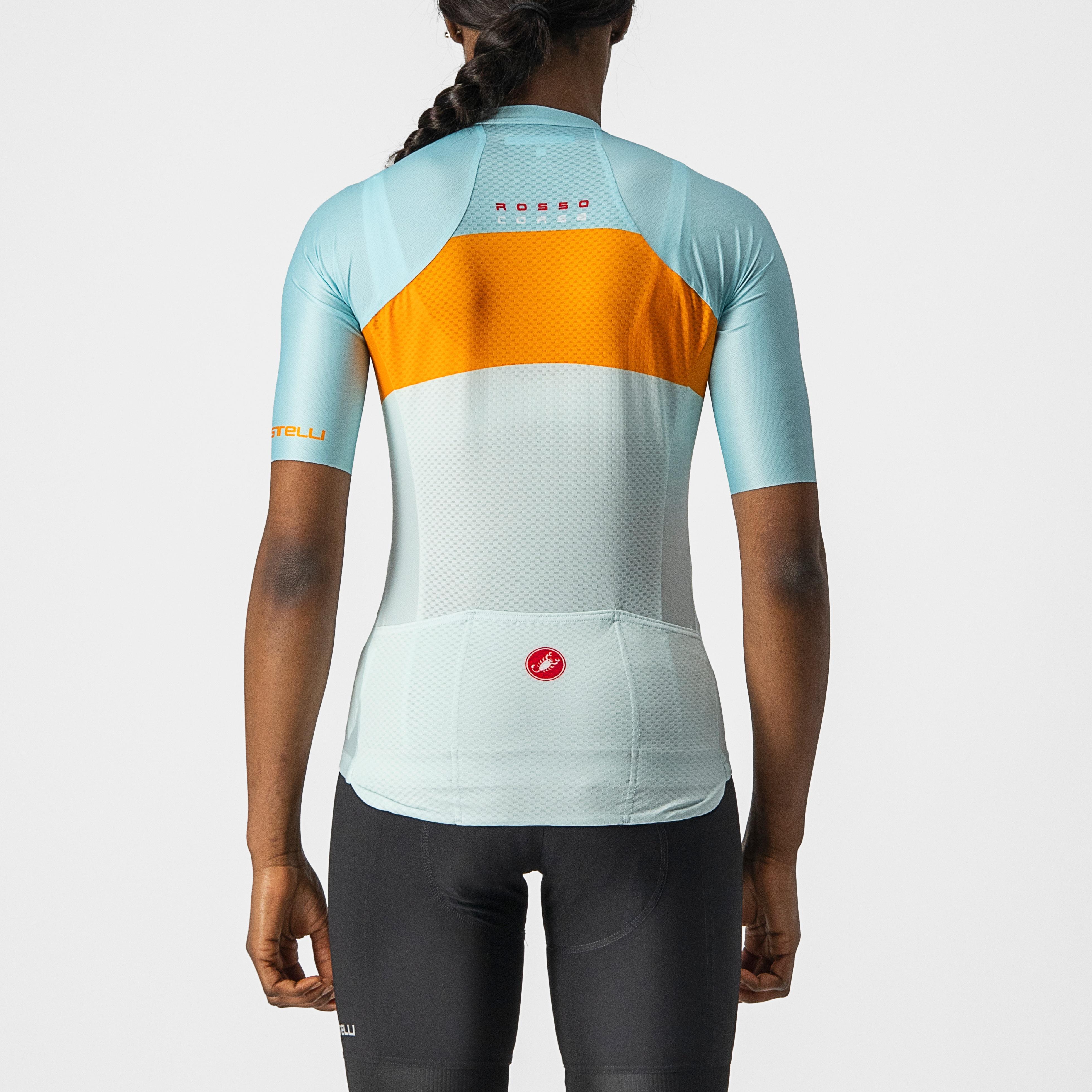 Aero pro w jersey - light acqua/pop orange-skyligh - castelli