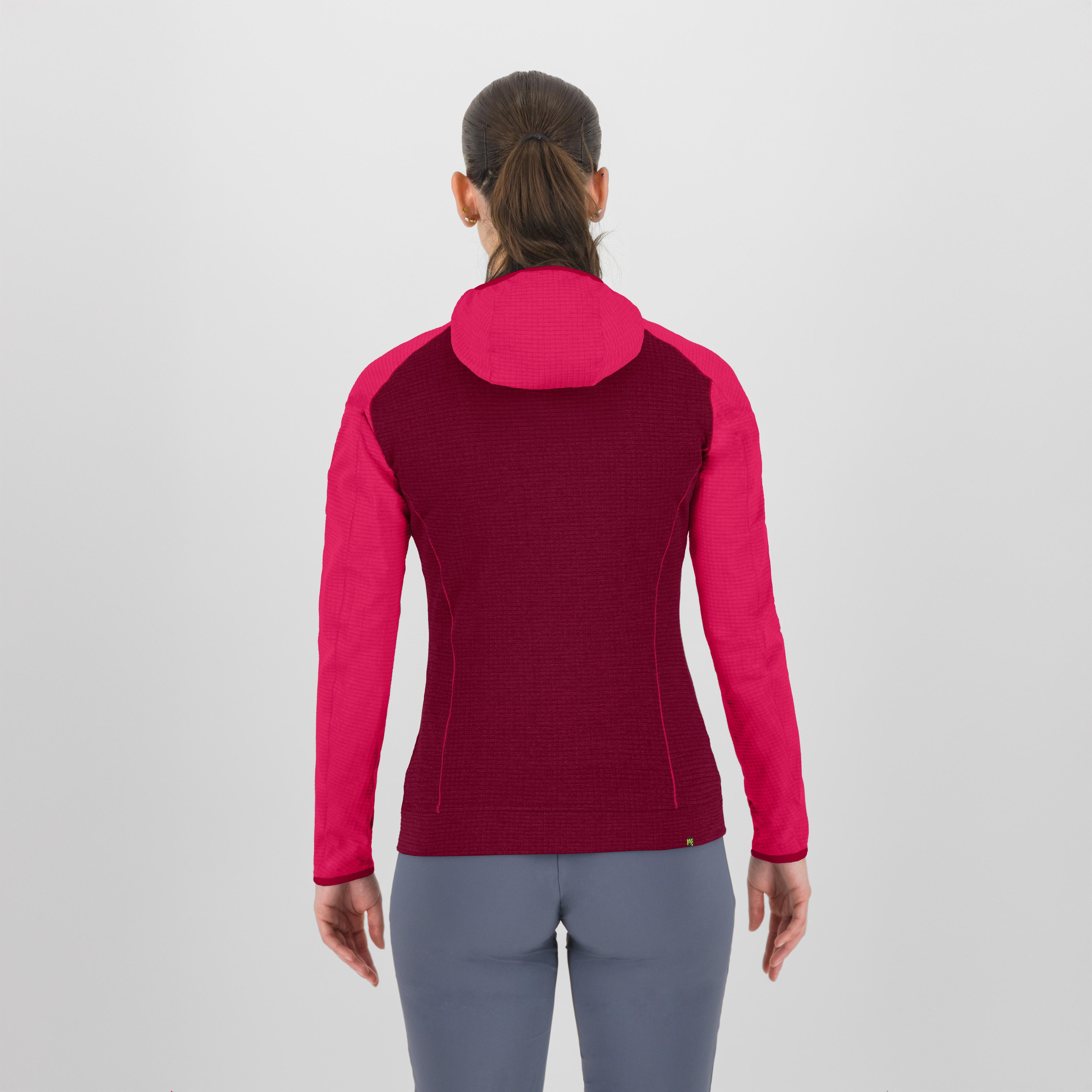 Ambrizzola w full-zip hoodie - beet red/virtual pink - karpos