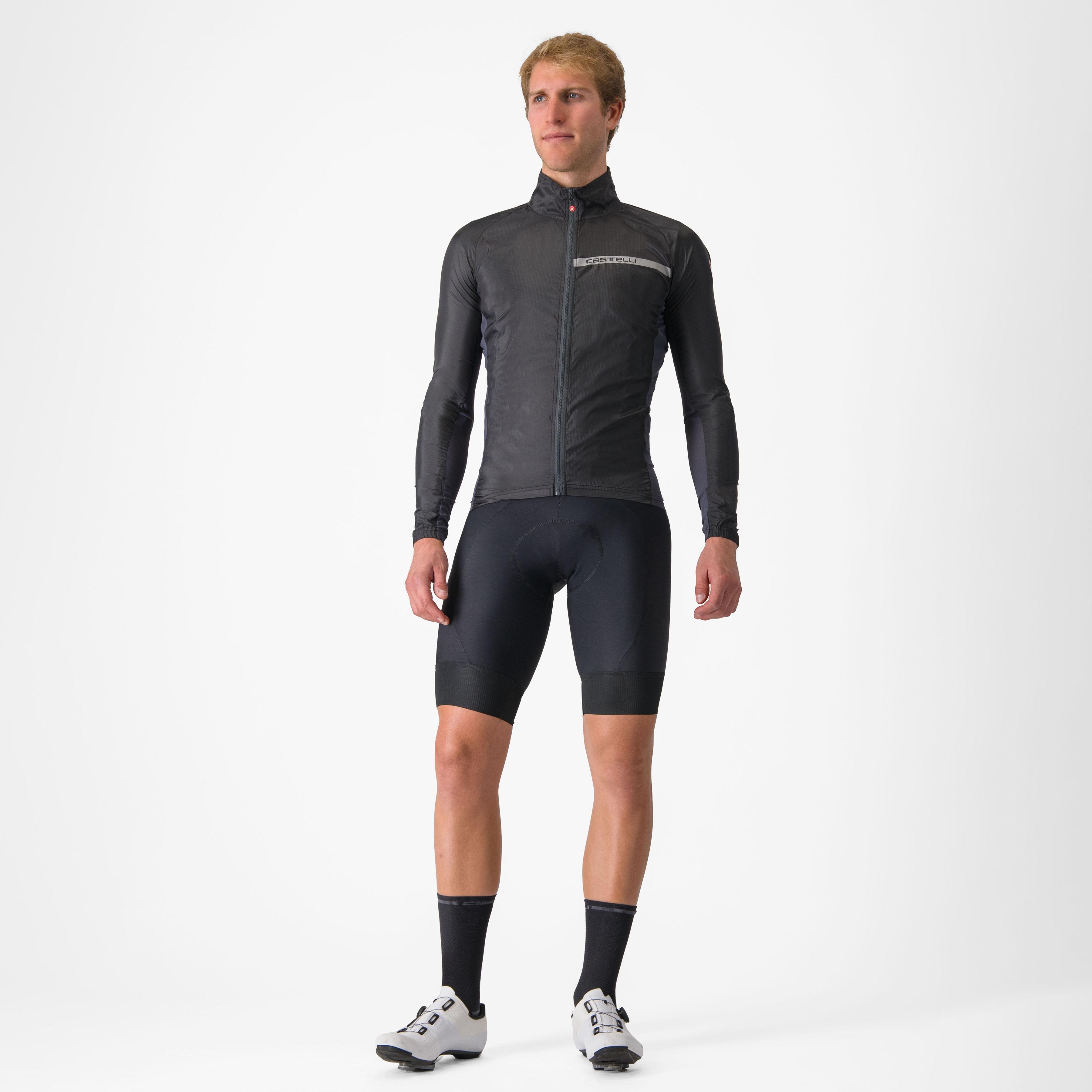 Squadra stretch jacket - light black/dark gray - castelli
