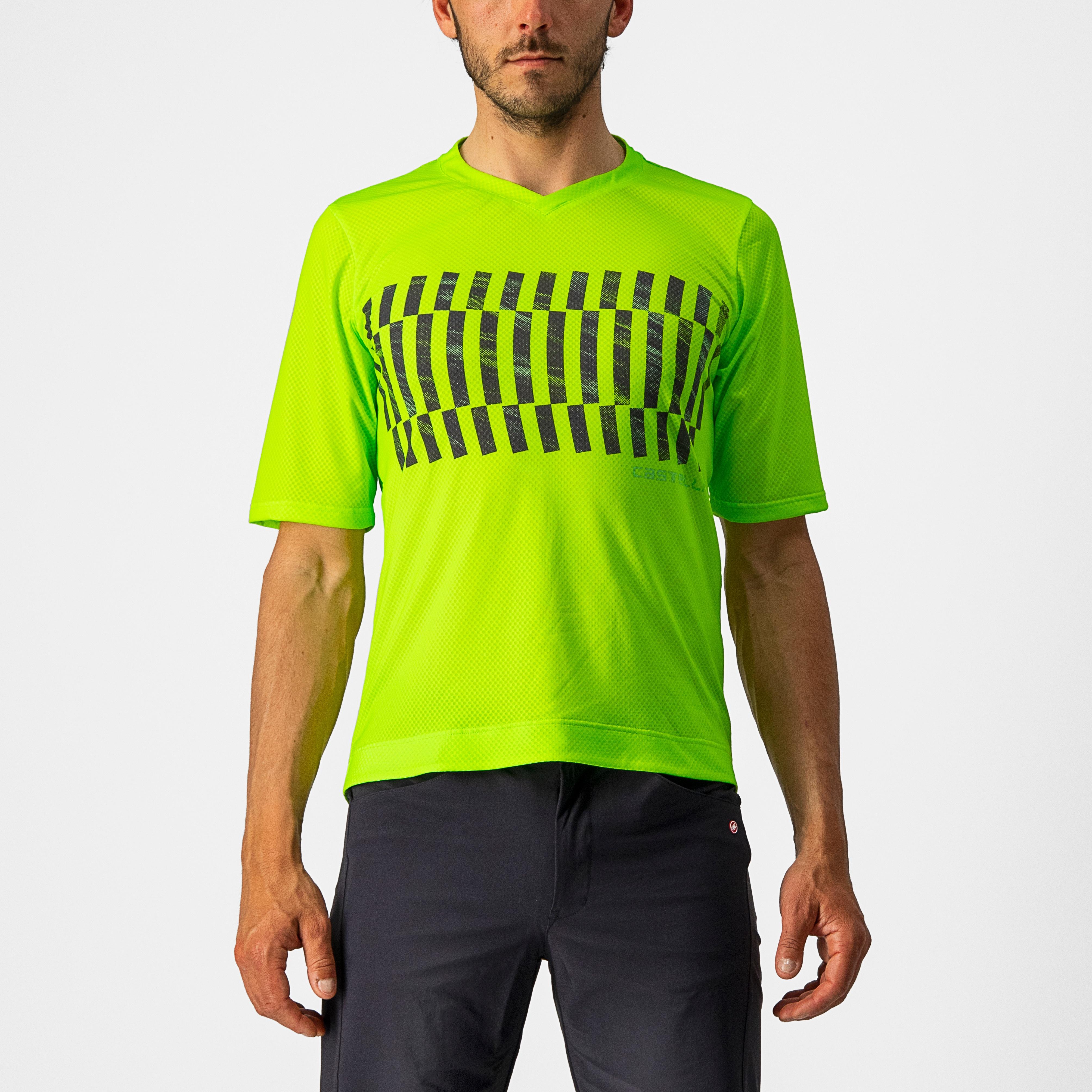 Trail tech tee - electric lime/dark lime - castelli