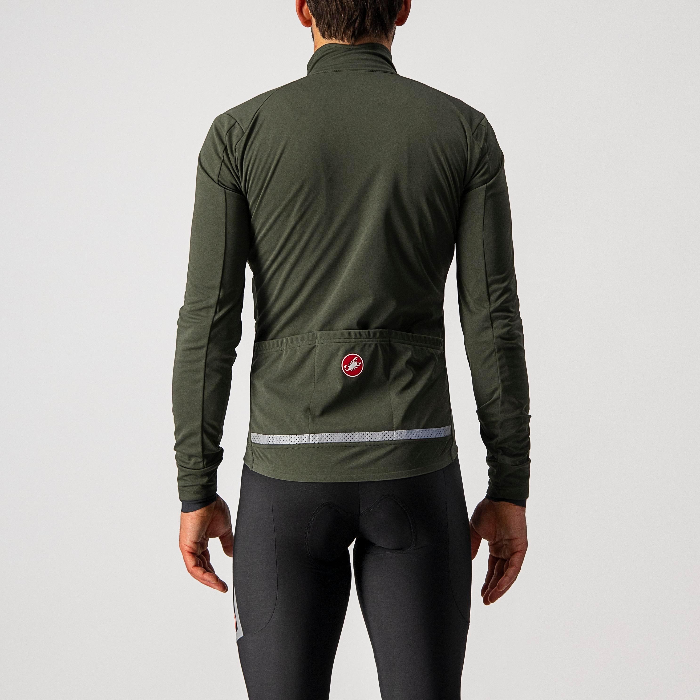 Go jacket - military green/fiery red - castelli