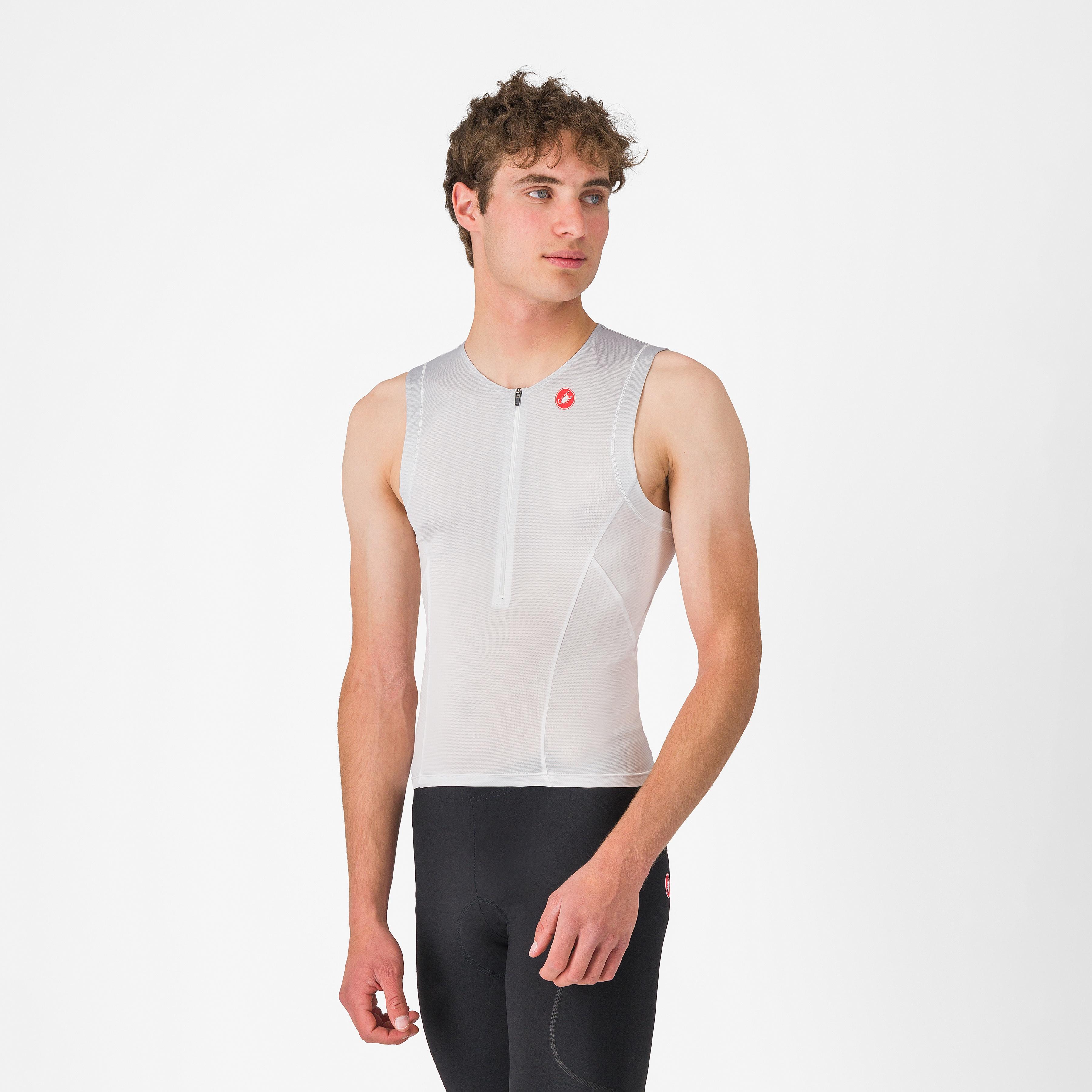 Free speed 3 top - white/silver gray - castelli