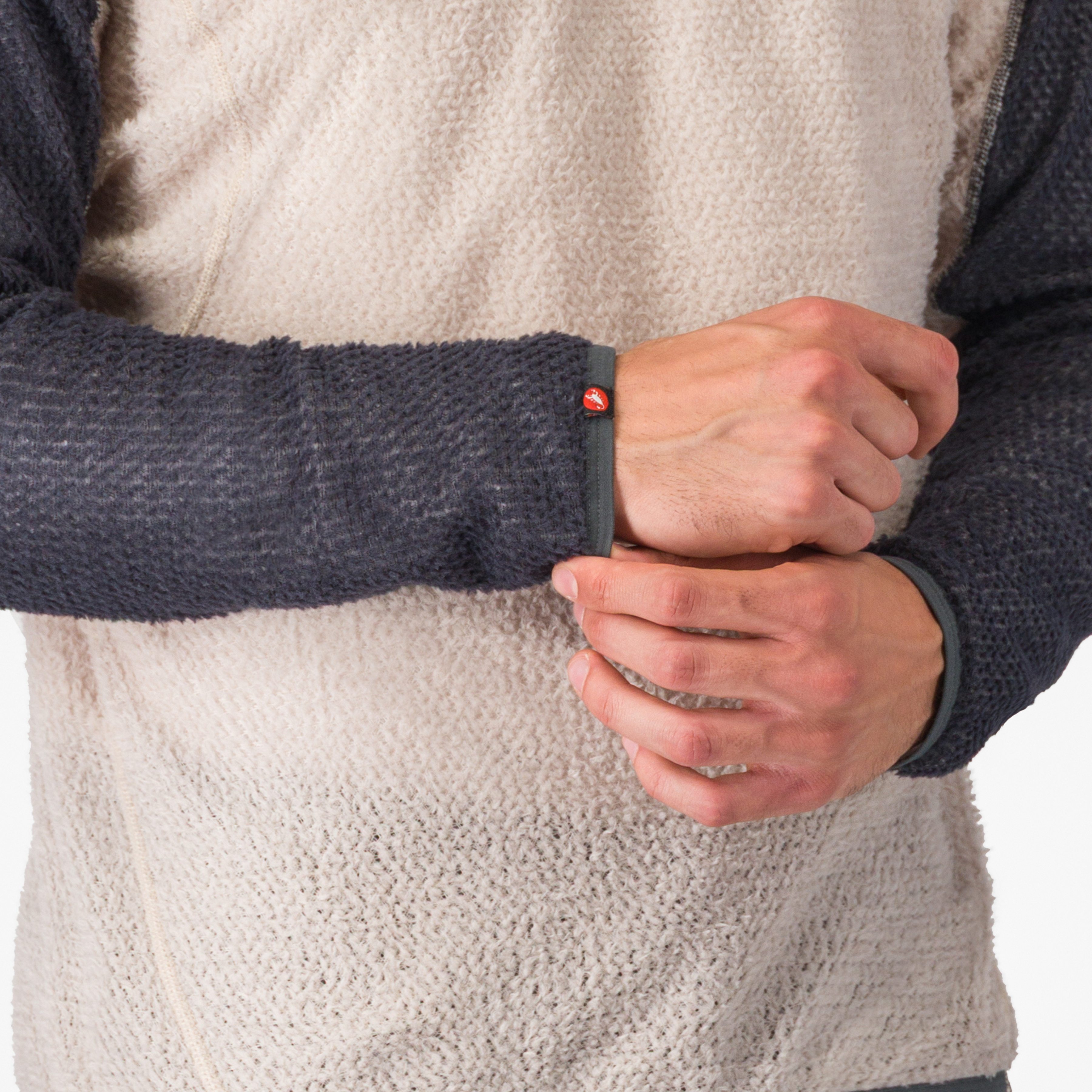 Castelli alpha fleece hoody - silver gray/dark gray - castelli