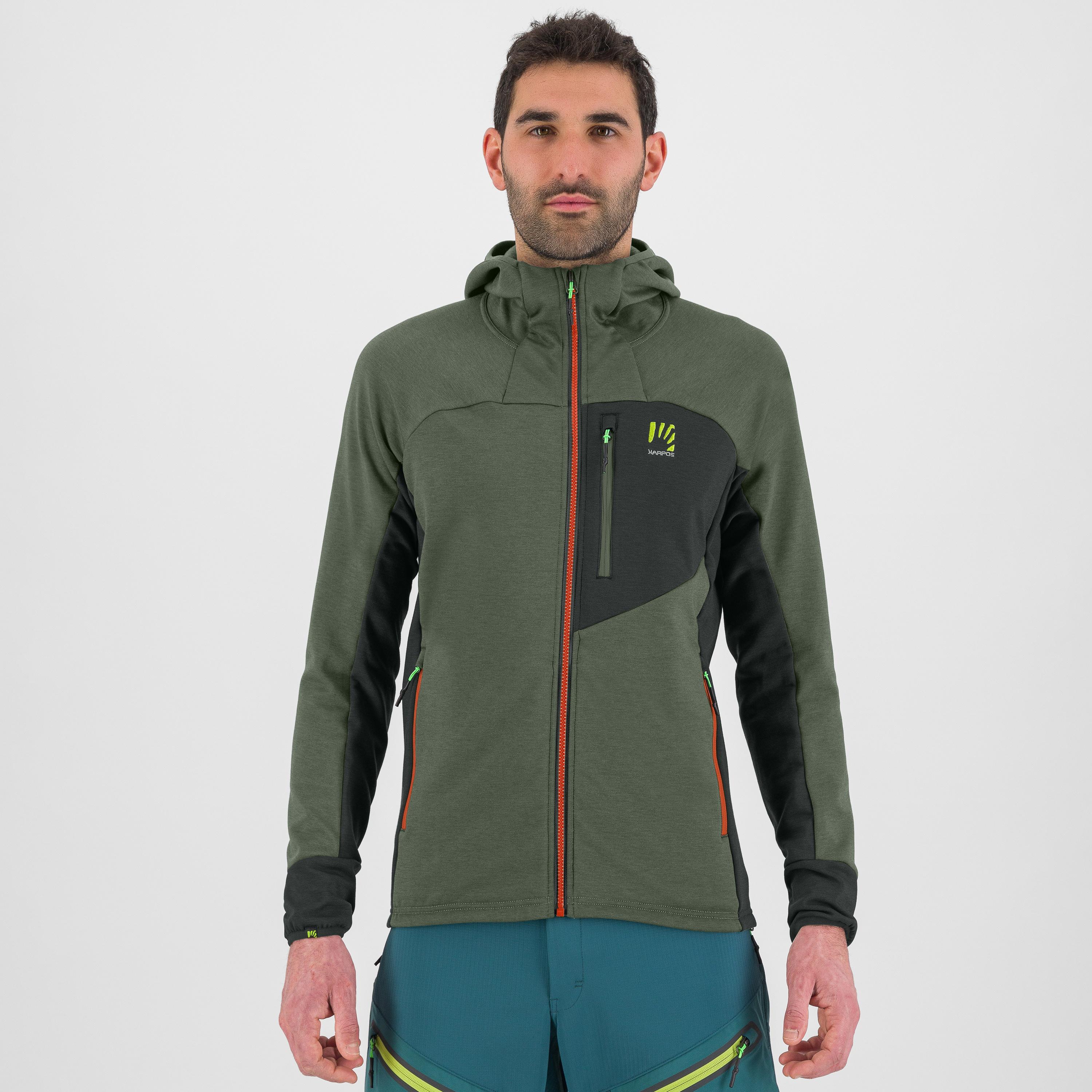 Mezzodi hoodie fleece - thyme/black sand - karpos