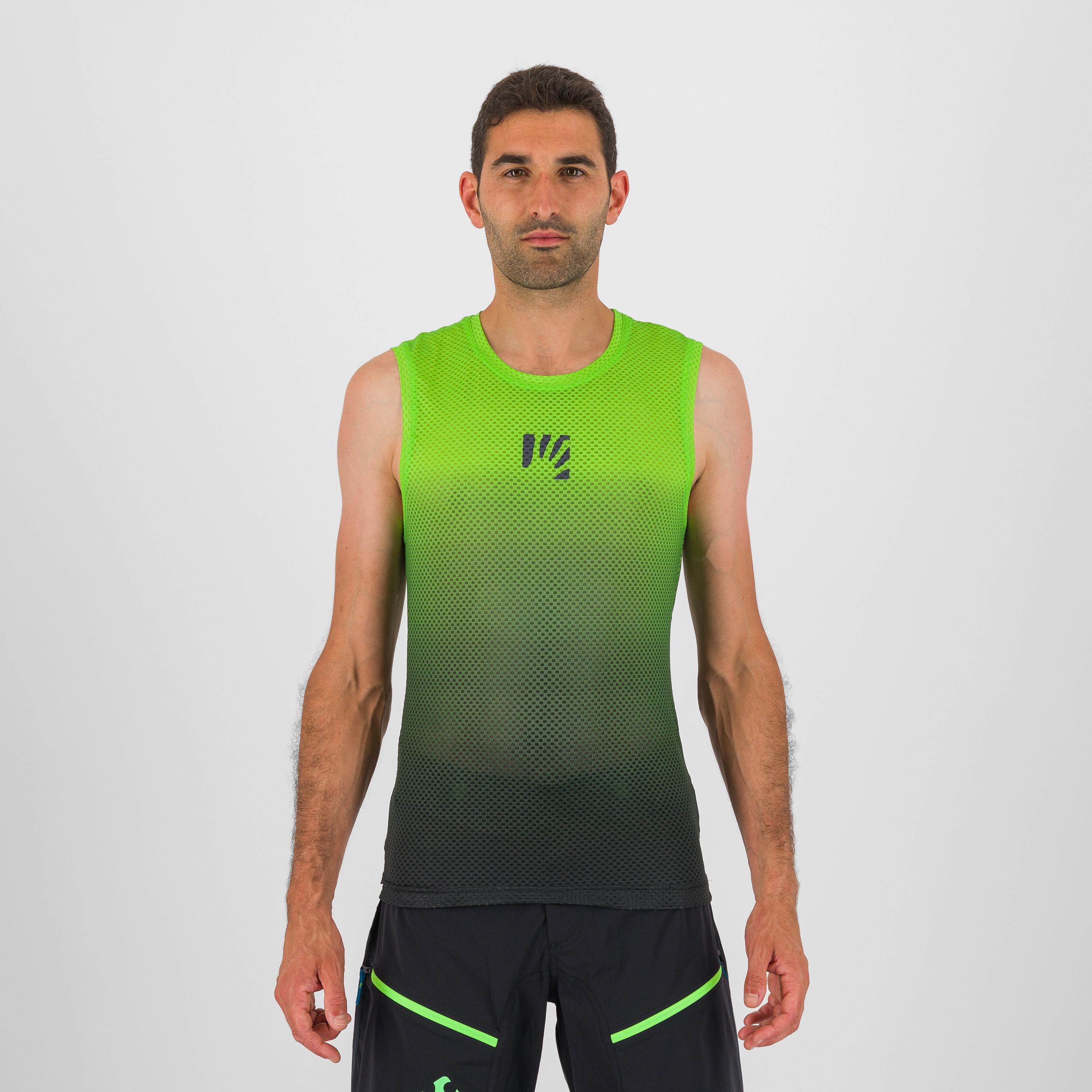 Verve mesh sleeveless - black/jasmine green - karpos