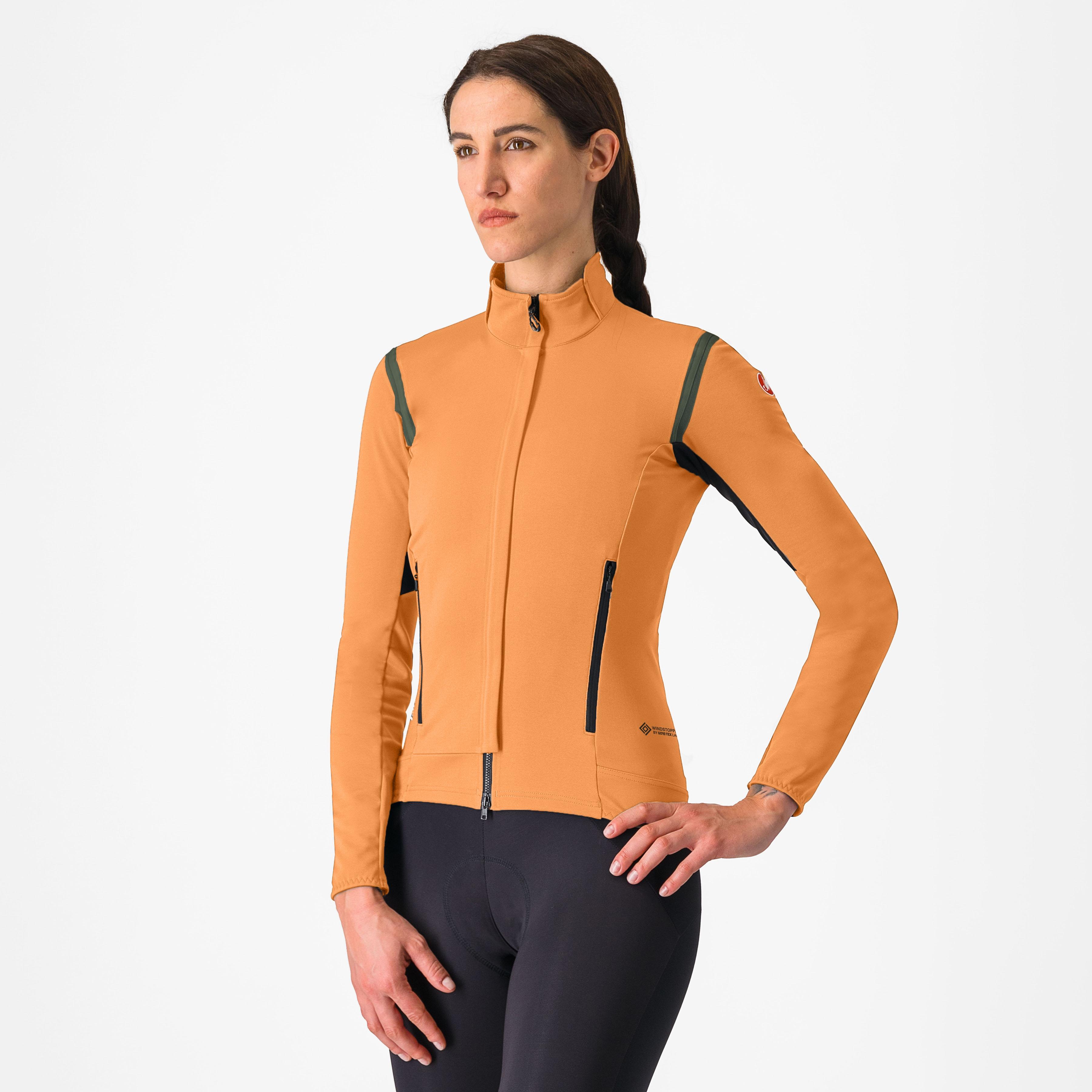 Perfetto ros 2 w jacket - melon/military green - castelli