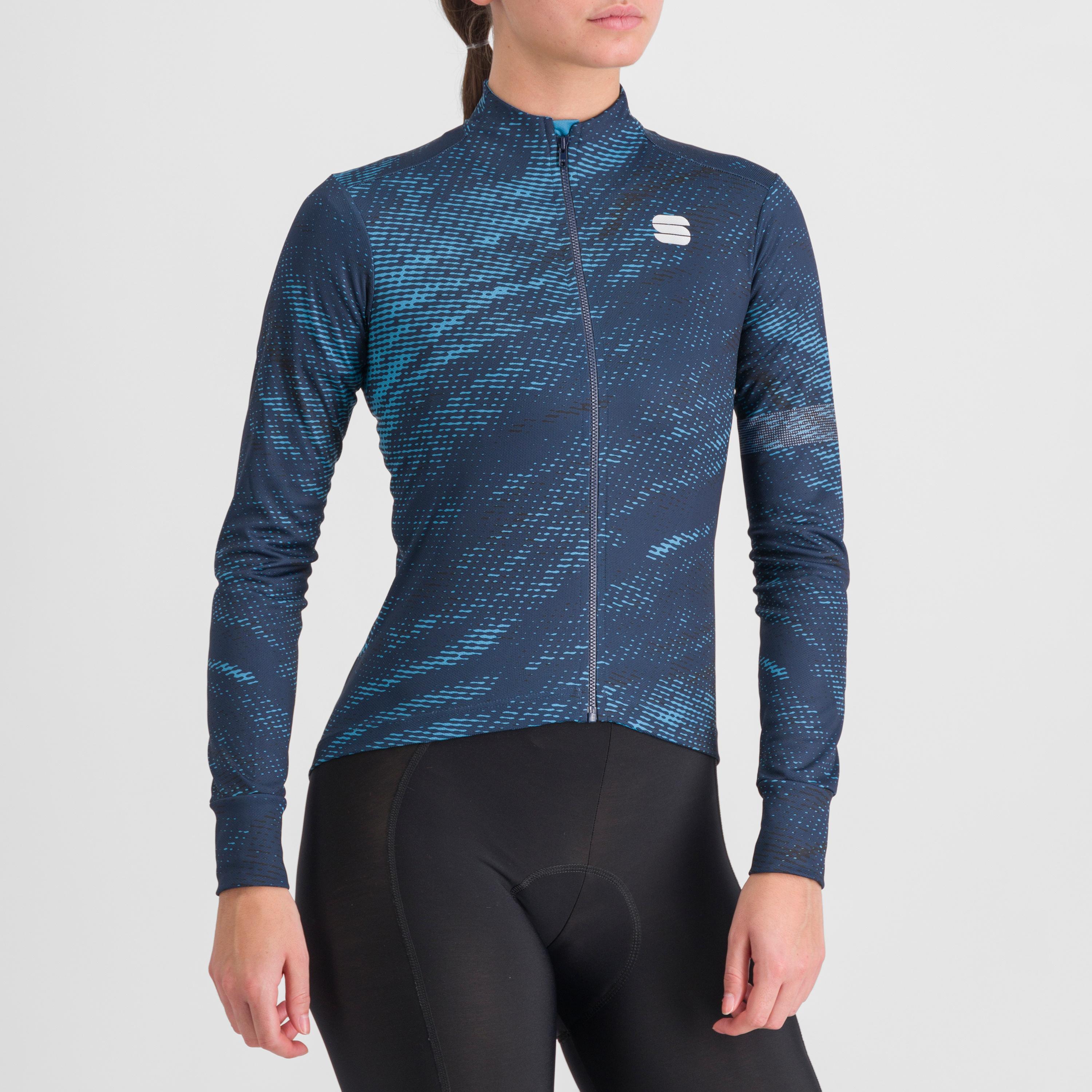Cliff supergiara w thermal jersey - galaxy blue berry blue black - sportful
