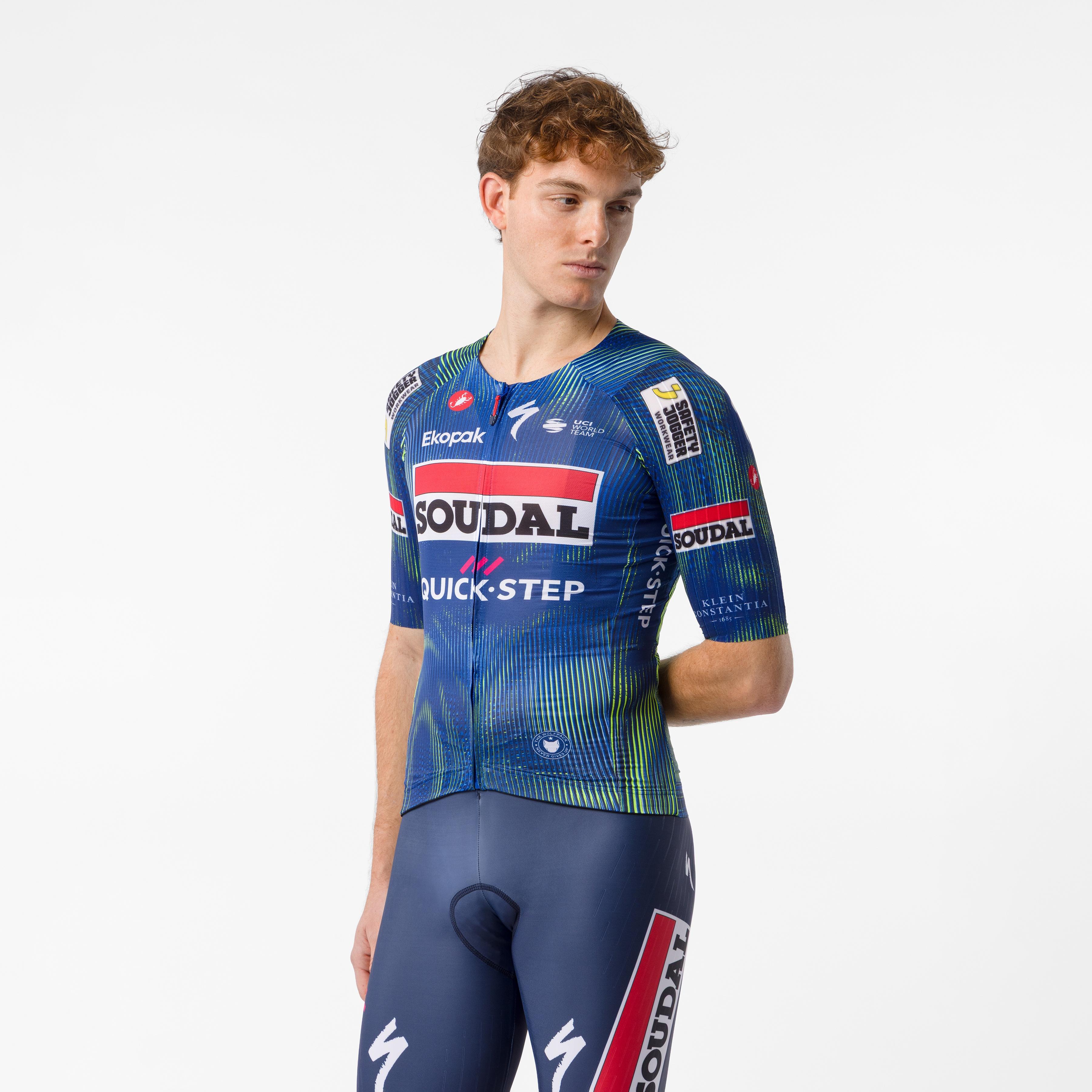 Aero race 8s jersey - blue/electric lime - castelli