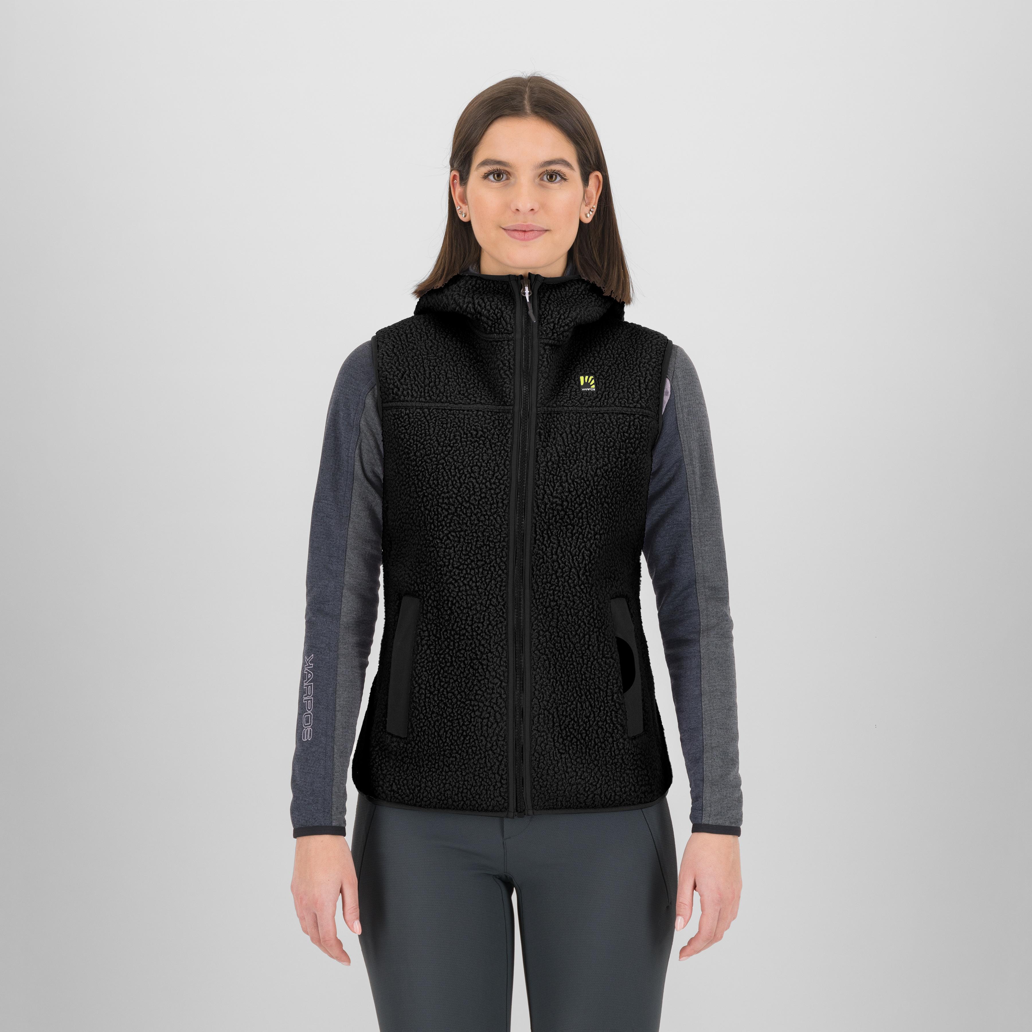 Moiazza retro hoodie w vest - black - karpos