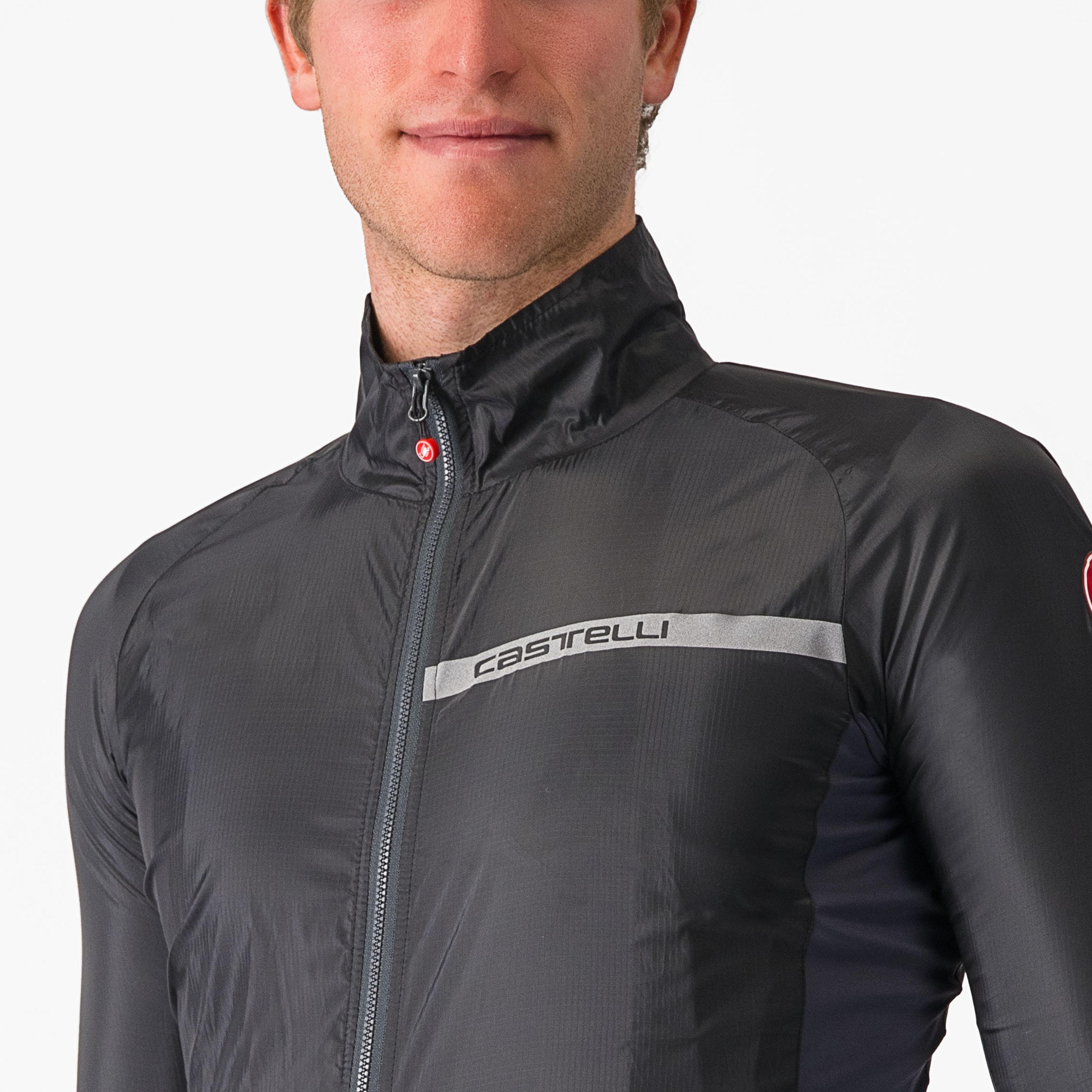 Squadra stretch jacket - light black/dark gray - castelli