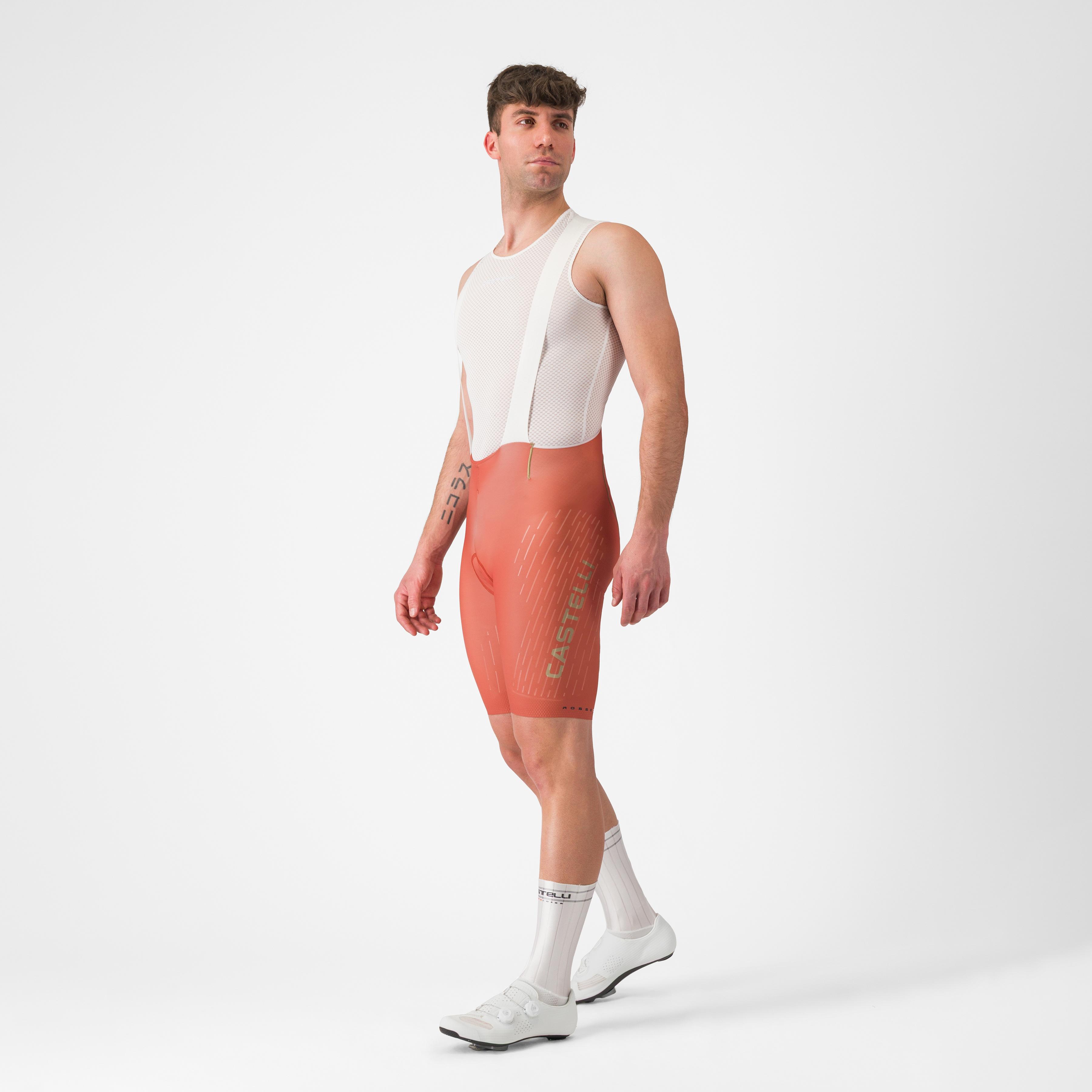 Free aero race s kit bibshort - paprika/elmwood - castelli