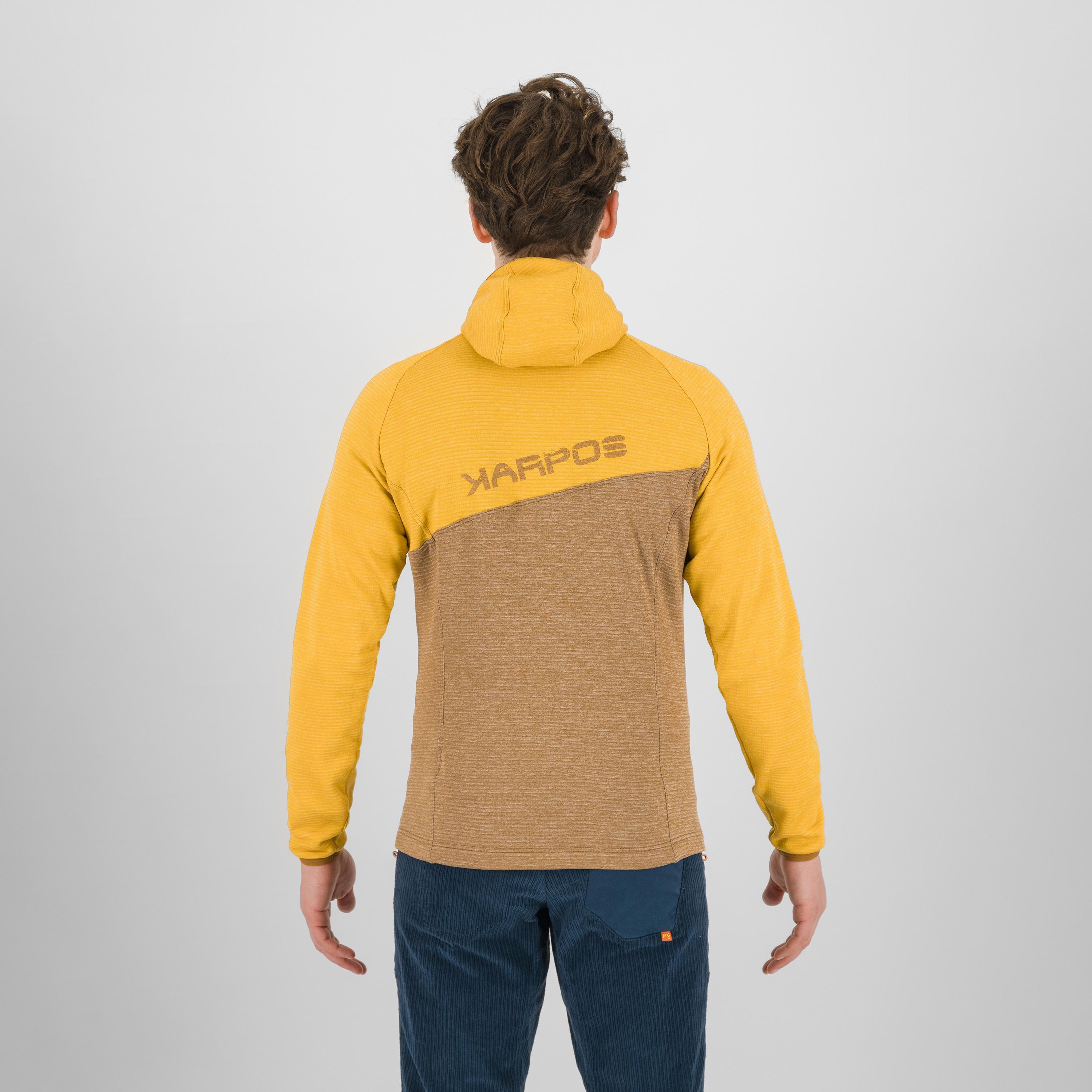 Camoscio full zip hoodie - nuthatch/golden - karpos