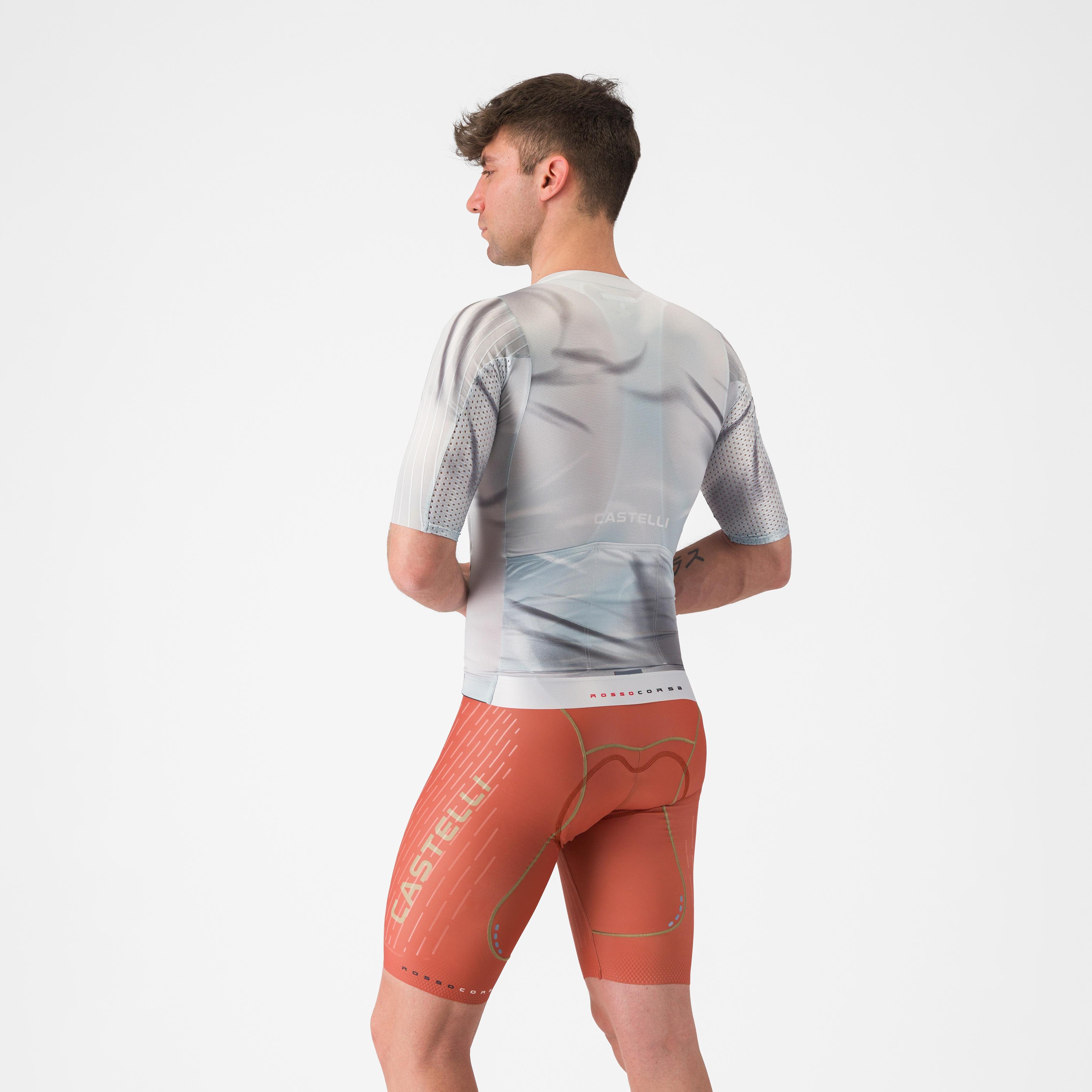 Free aero race s kit bibshort - paprika/elmwood - castelli