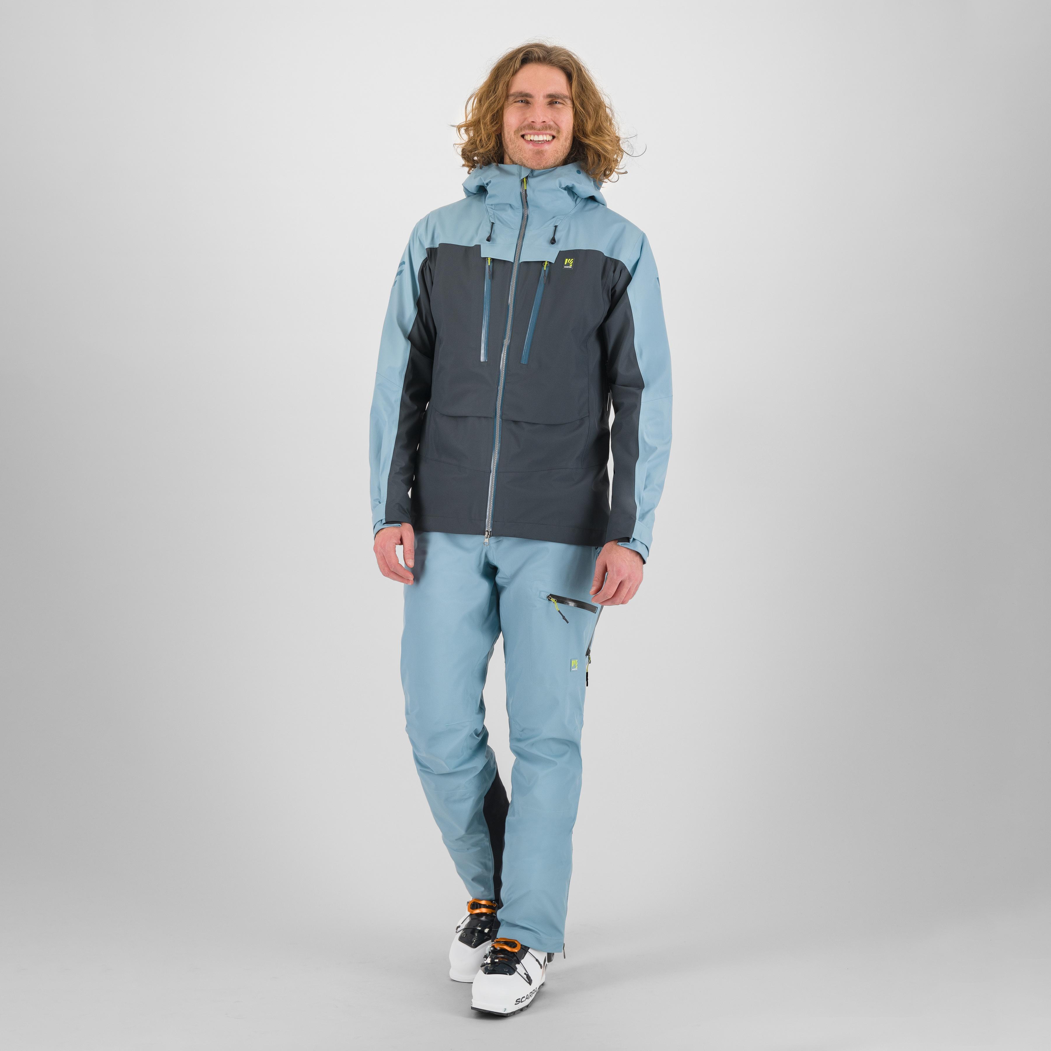 Midi shell jacket - woodl.gray/smoke blue - karpos