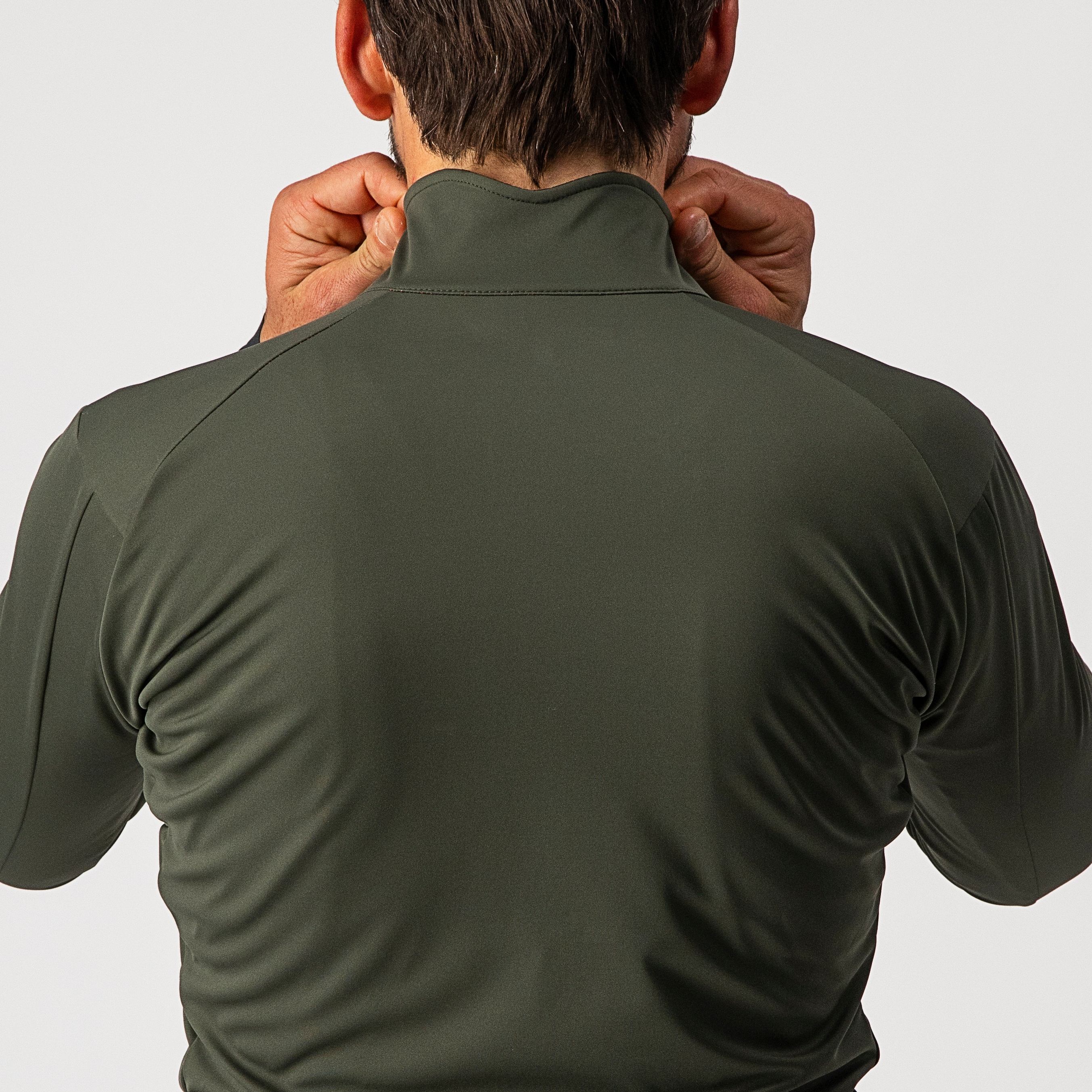 Go jacket - military green/fiery red - castelli