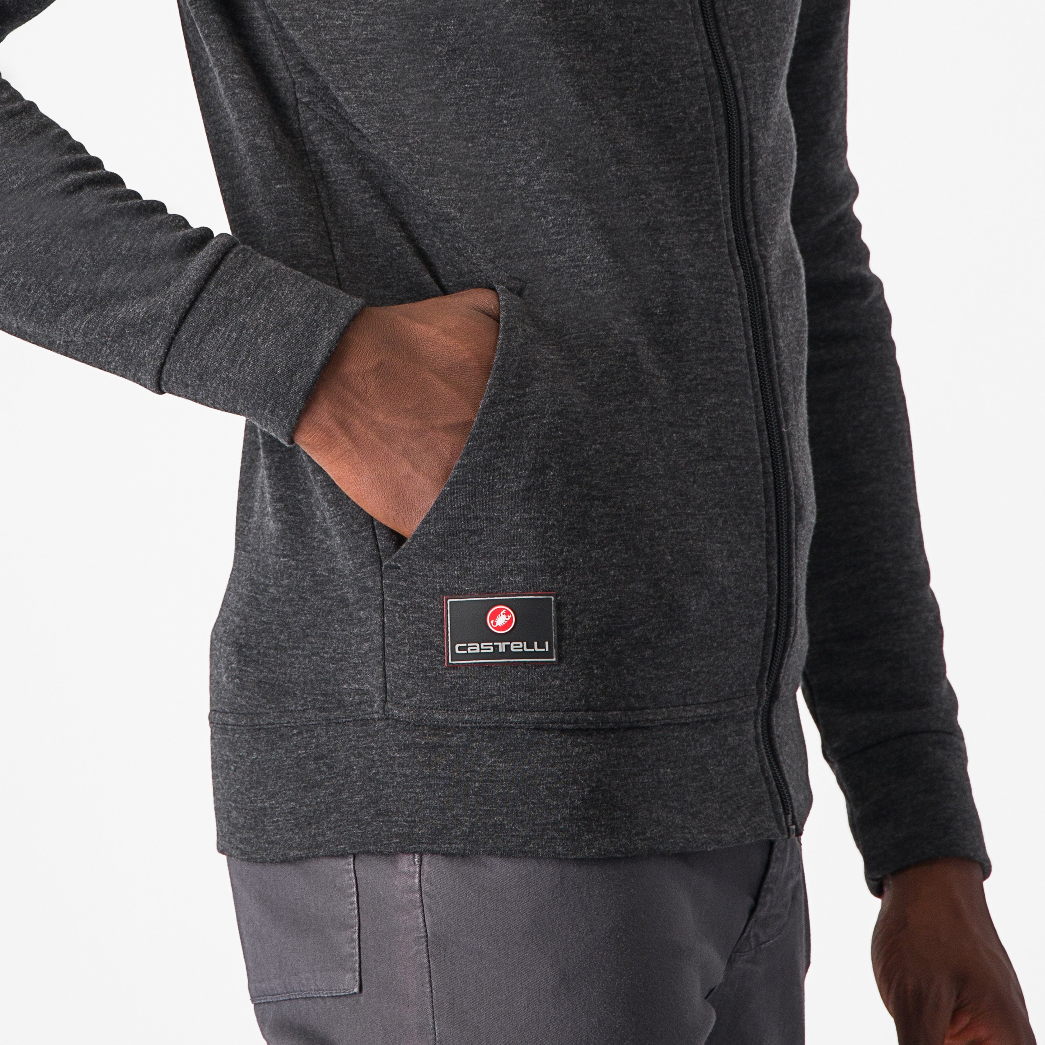 Milano 2 full zip fleece - dark gray - castelli