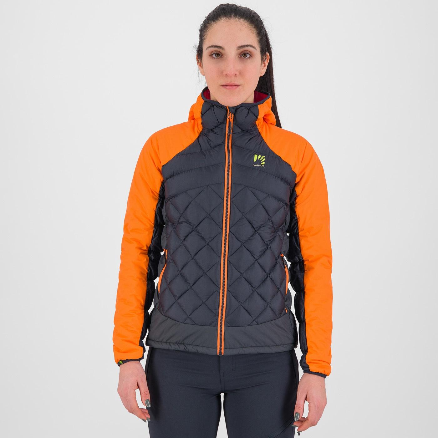 Lastei active plus w jacket - vulcan/vibrant orange - karpos