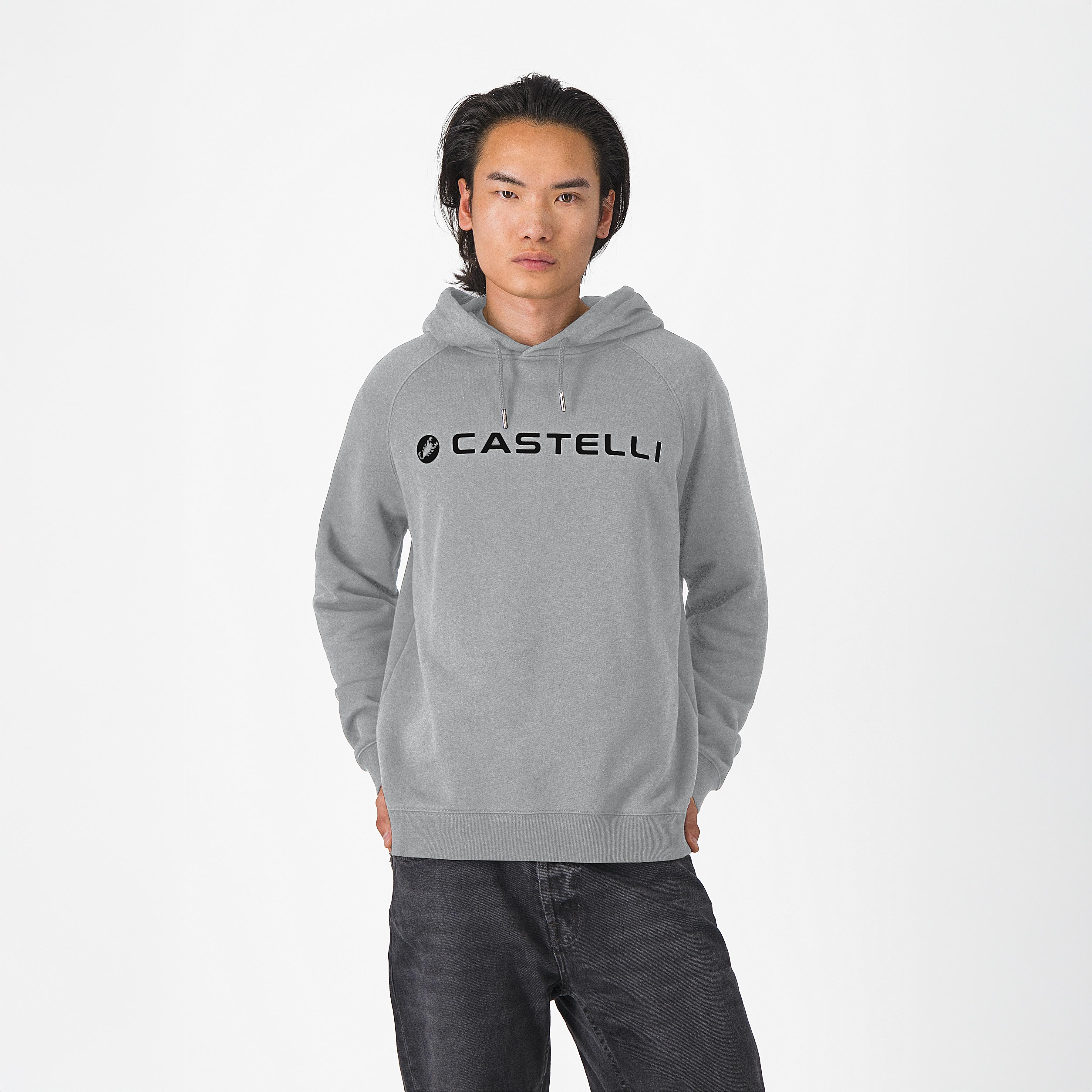 Logo hoody - melange gray - castelli