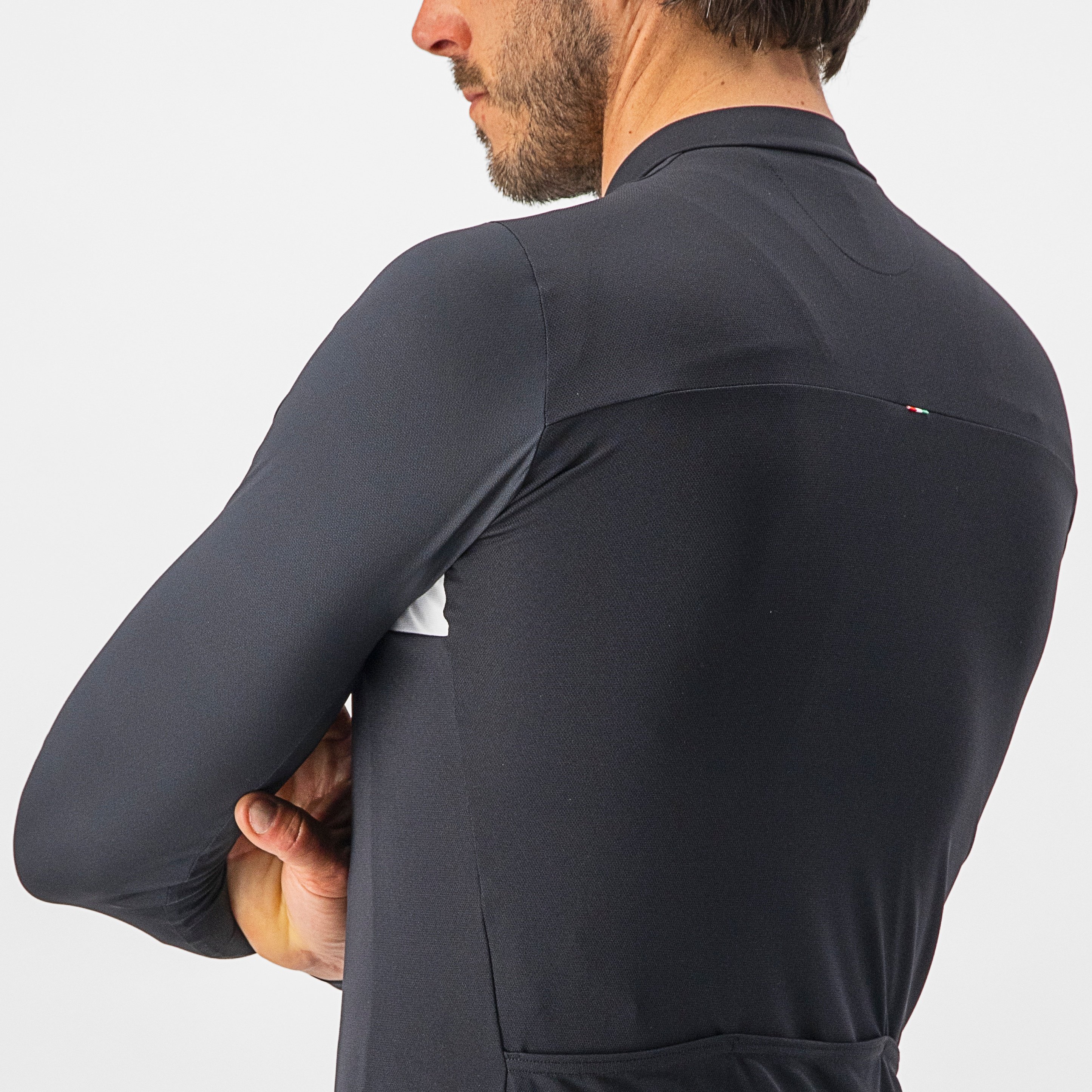 Prologo 7 long sleeve jersey - light black/silver gray-ivory - castelli
