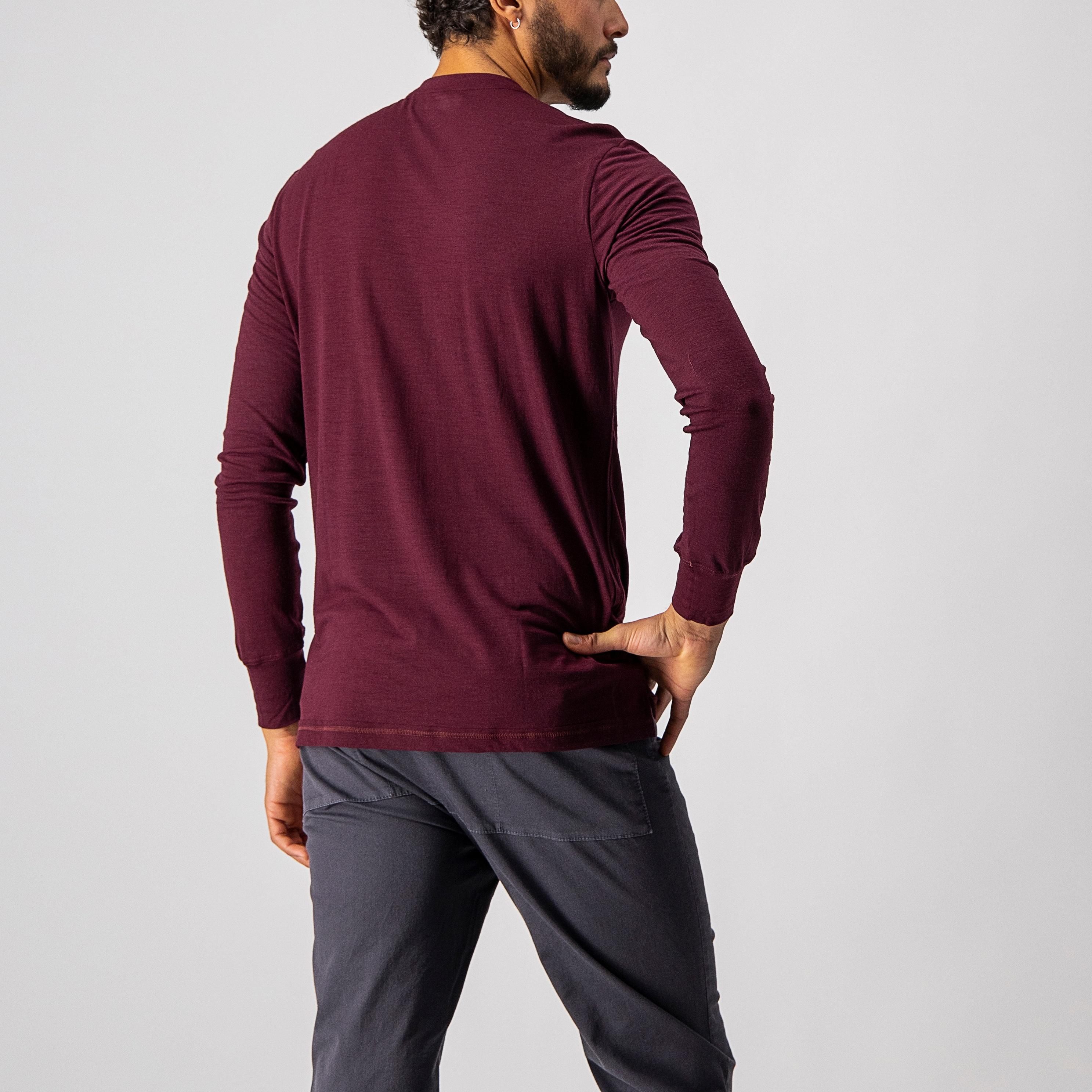 Merino ls tee - barbaresco red - castelli
